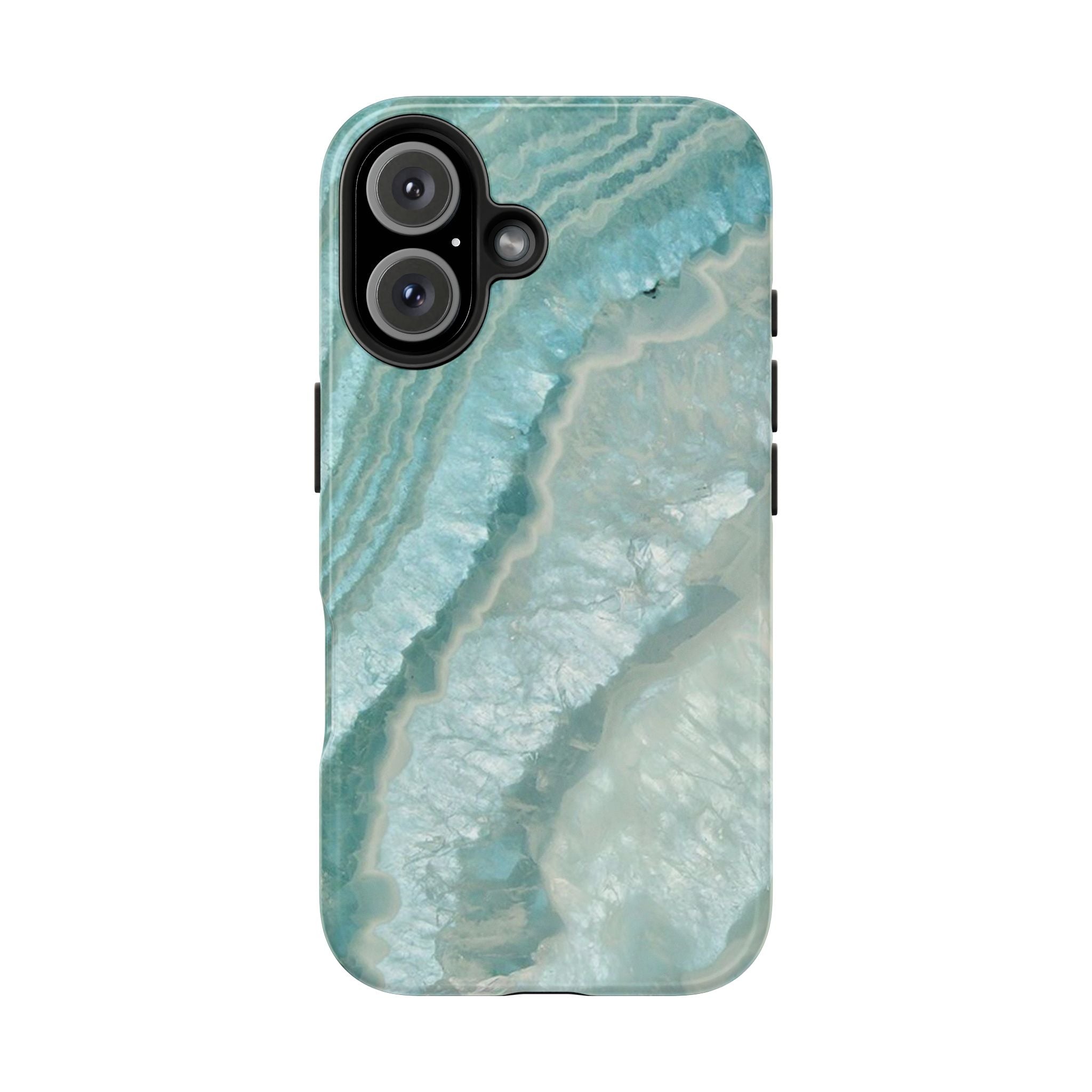 Geode Teal Tough Phone Case — Protective Crystal Agate Design