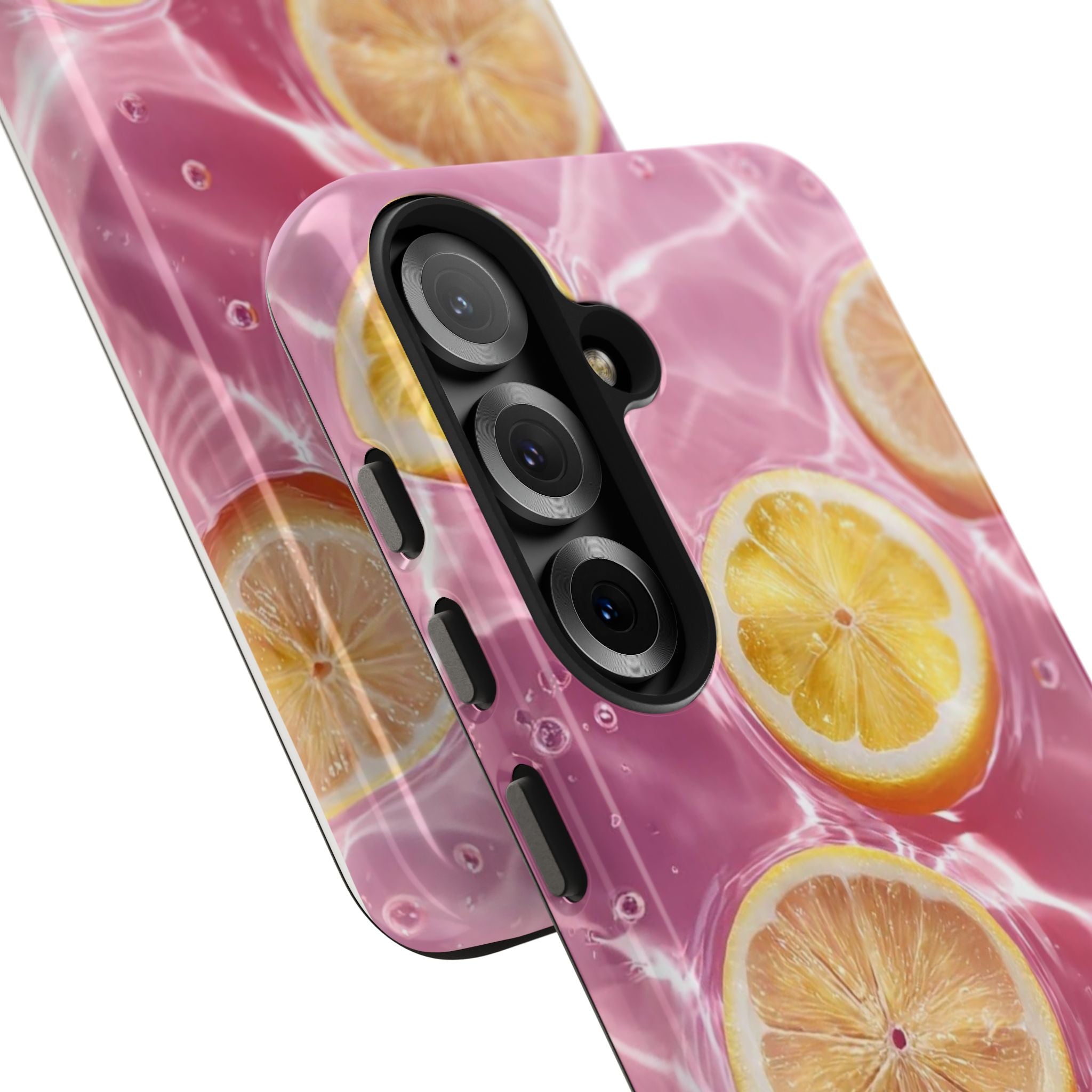 Tough Phone Case — Pink Citrus Lemon Swim Design