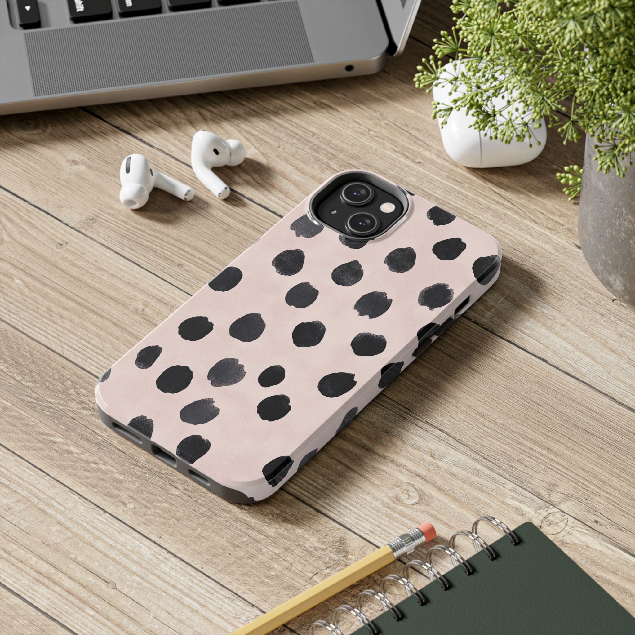 Dalmatian Dot Tough Phone Case — Pink Blush Protective Cover