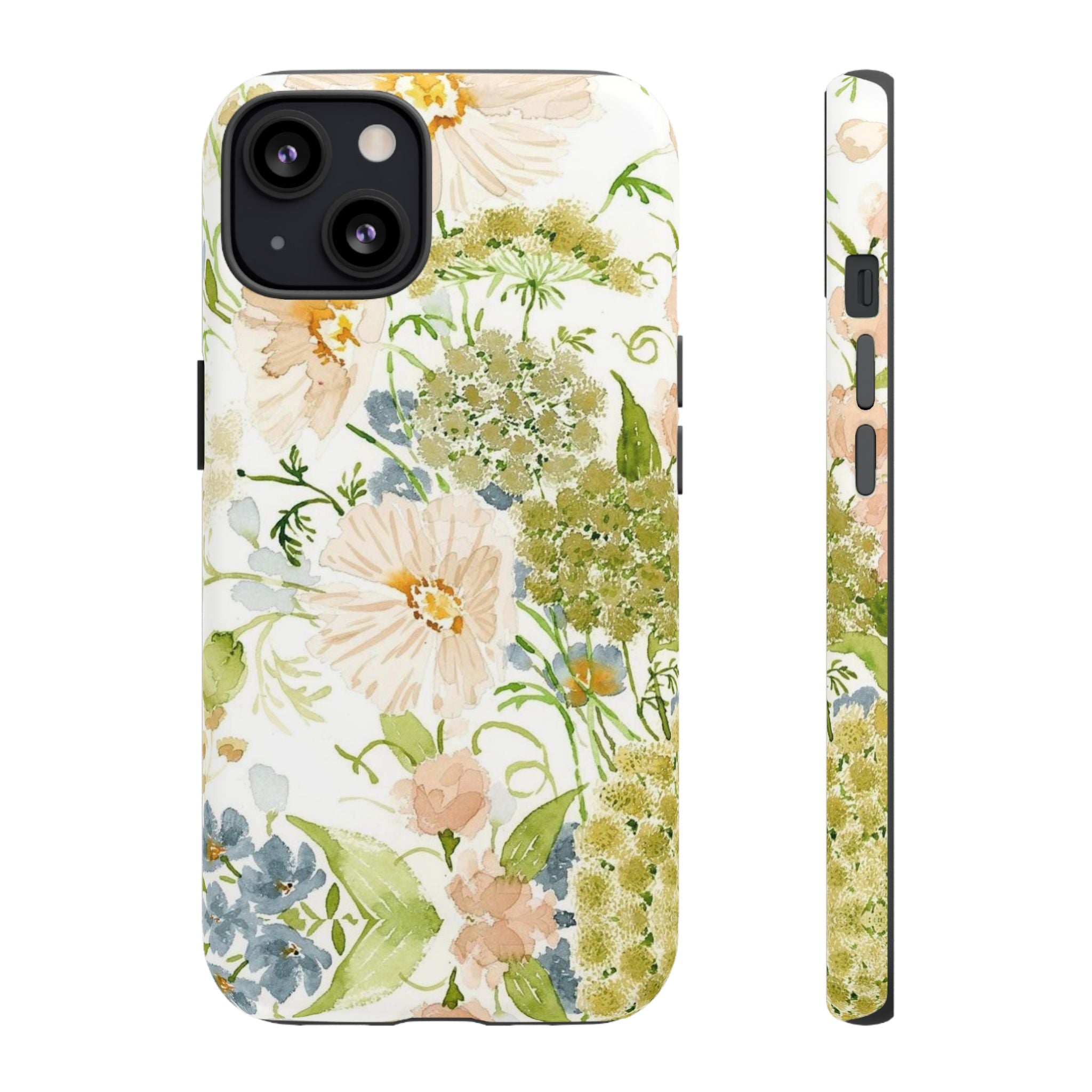 Floral Watercolor Phone Case — Pastel Garden Tough Case