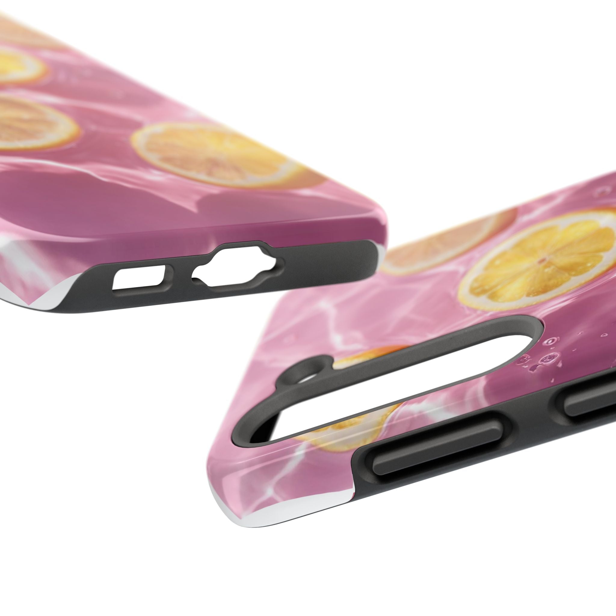 Tough Phone Case — Pink Citrus Lemon Swim Design