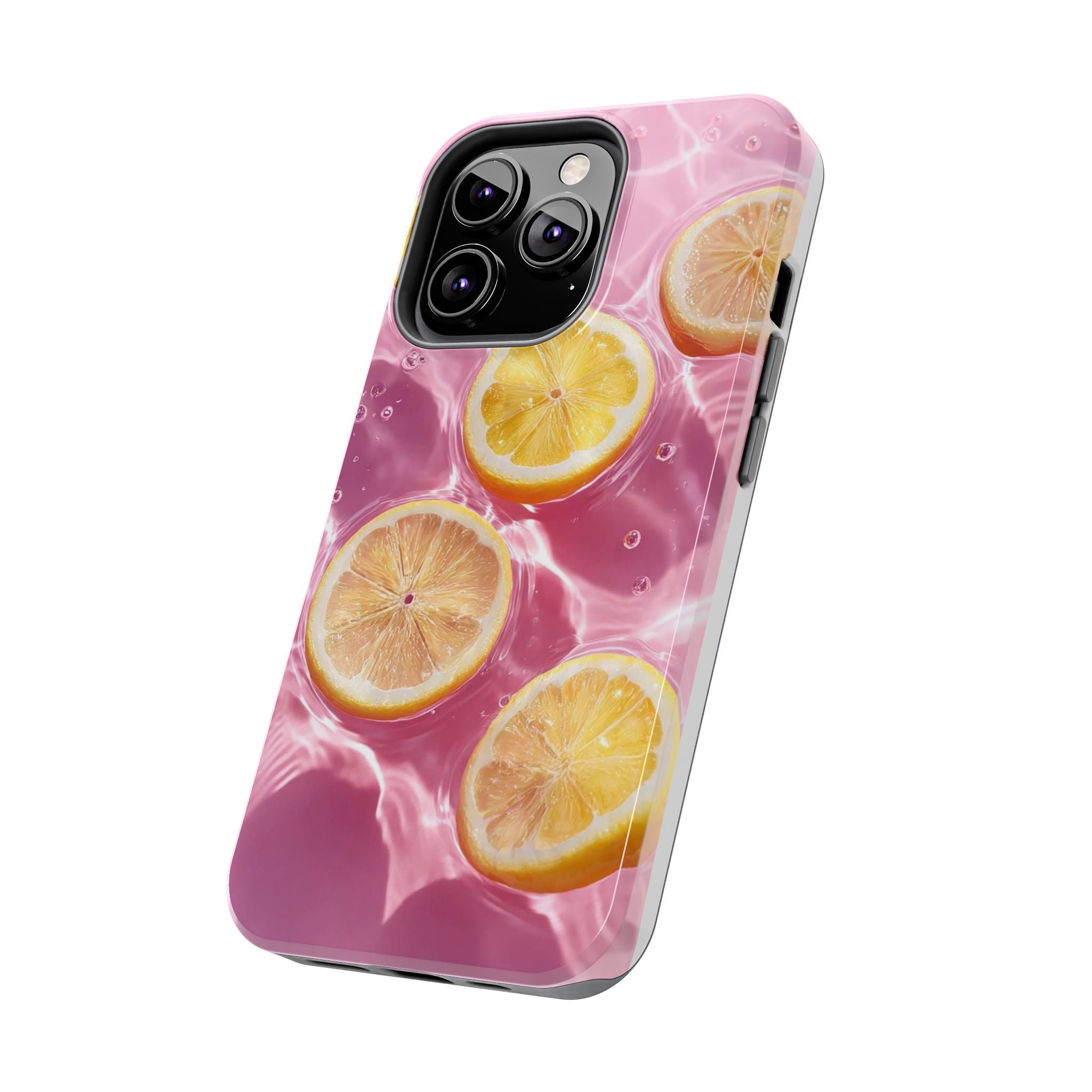 Tough Phone Case — Pink Citrus Lemon Swim Design