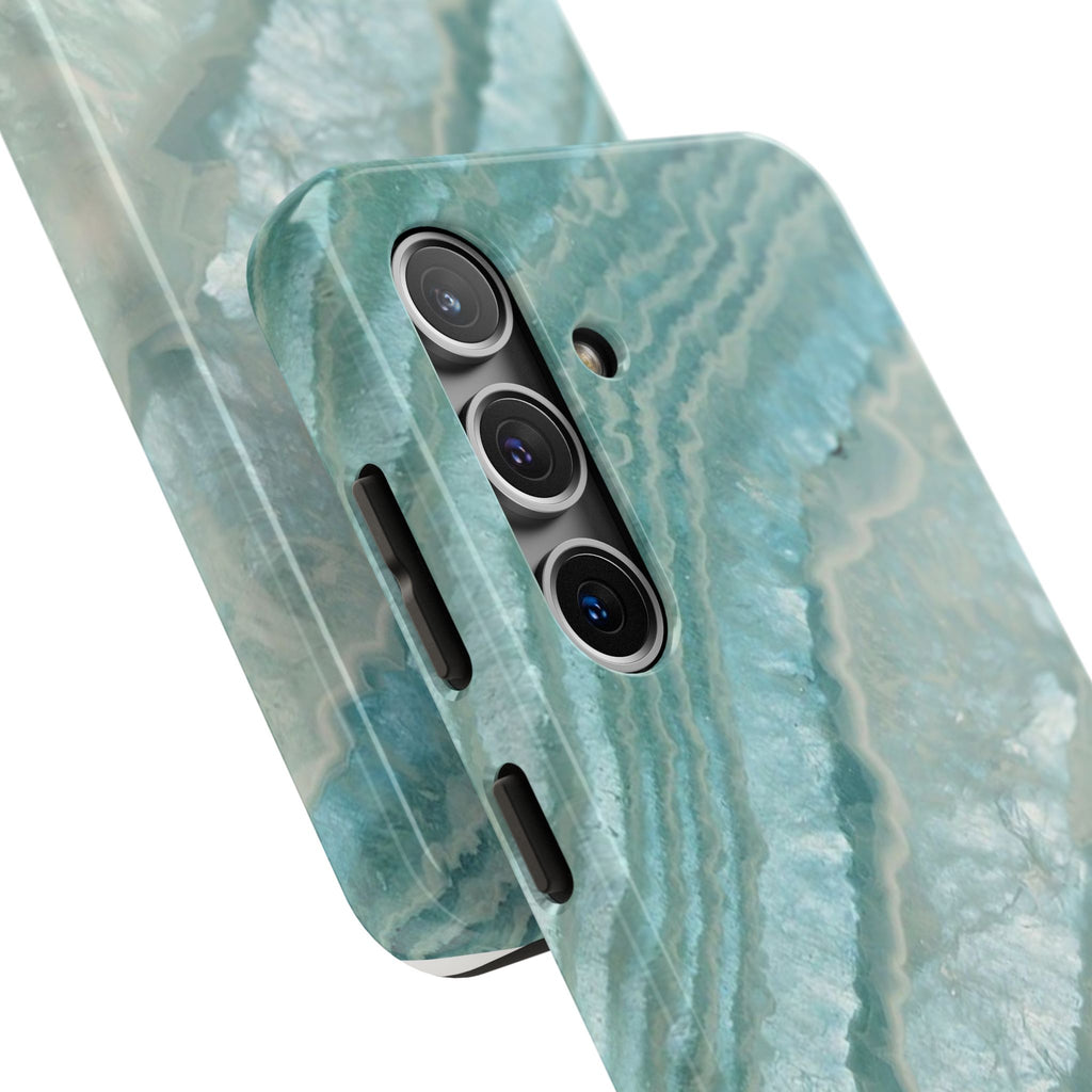 Geode Teal Tough Phone Case — Protective Crystal Agate Design