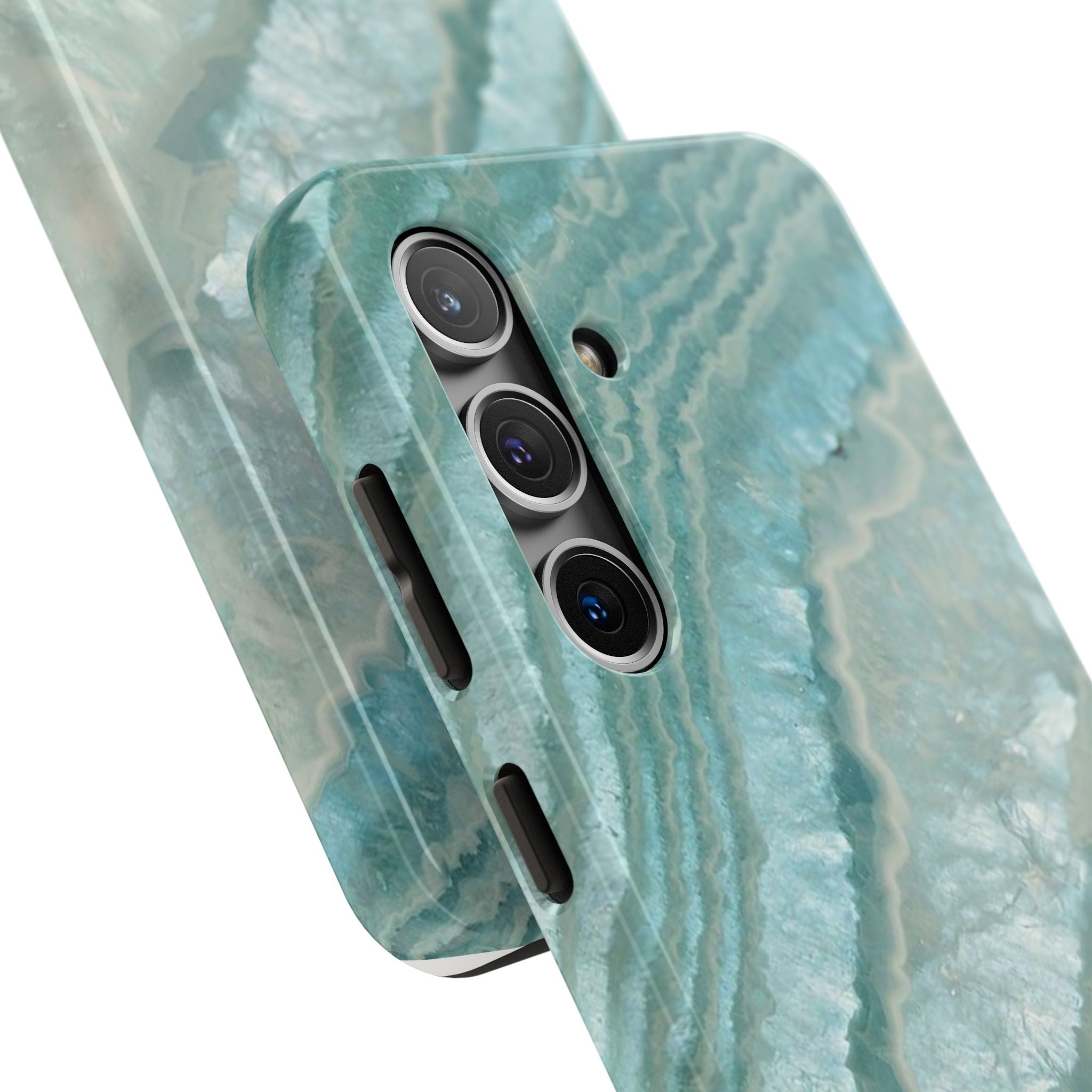 Geode Teal Tough Phone Case — Protective Crystal Agate Design