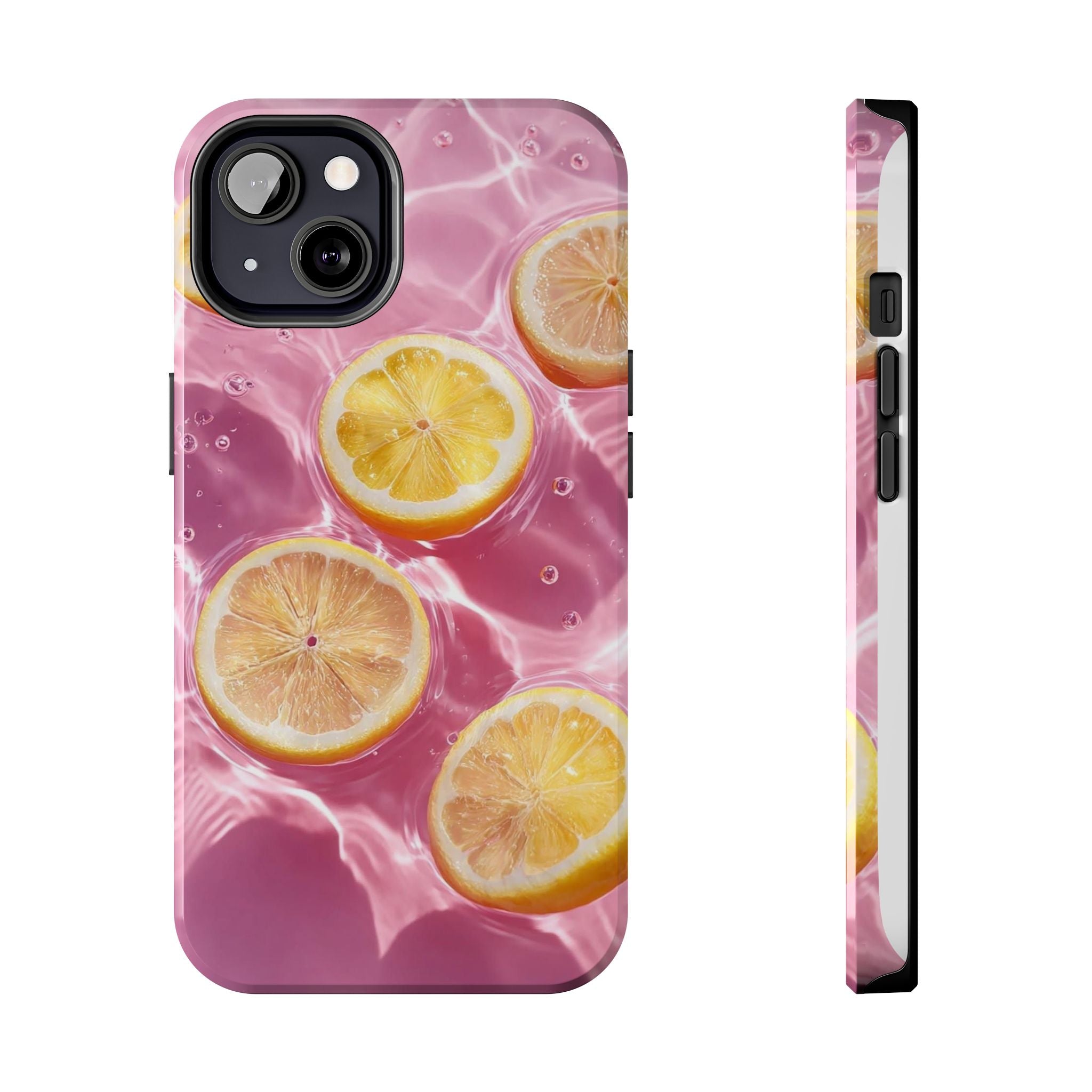 Tough Phone Case — Pink Citrus Lemon Swim Design