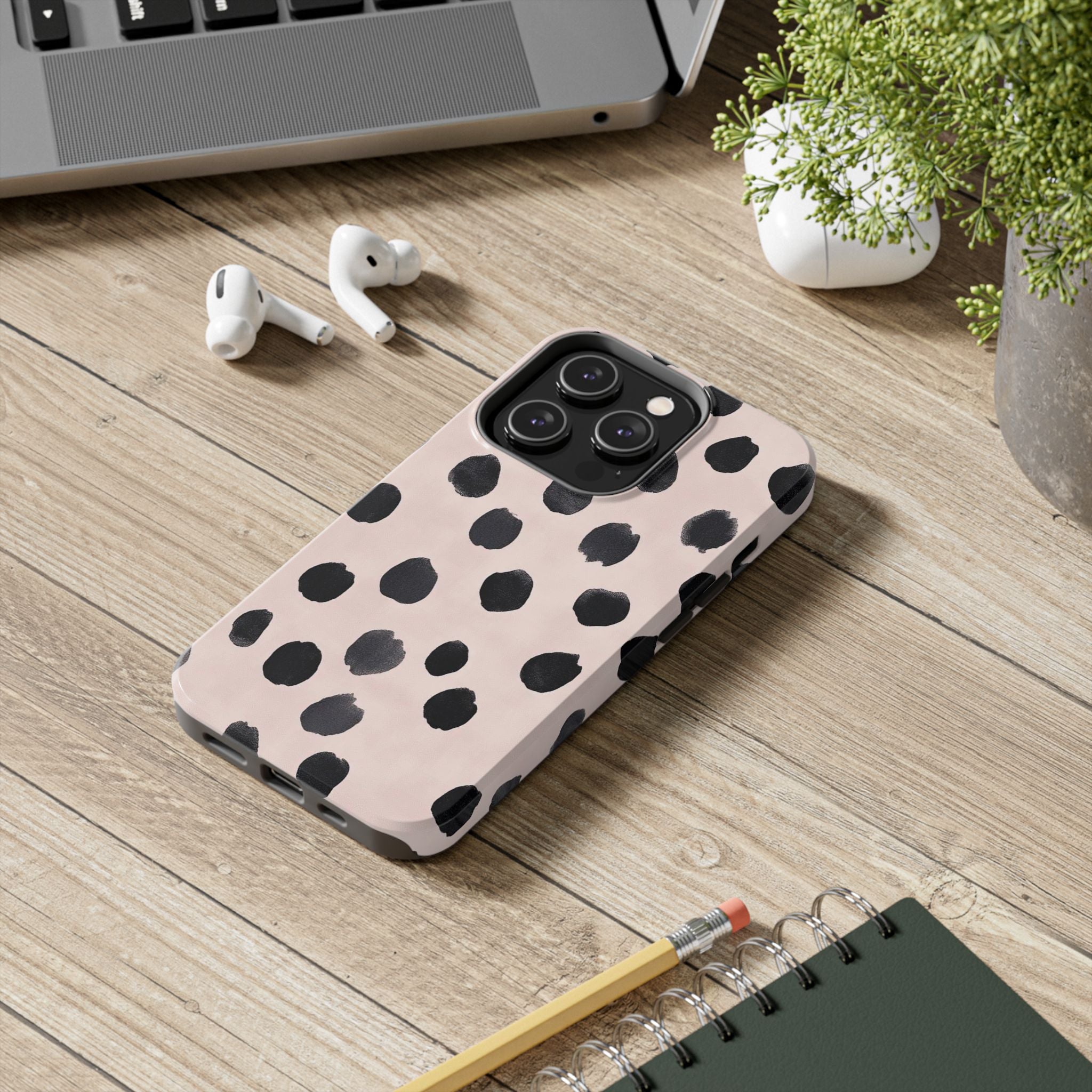 Dalmatian Dot Tough Phone Case — Pink Blush Protective Cover