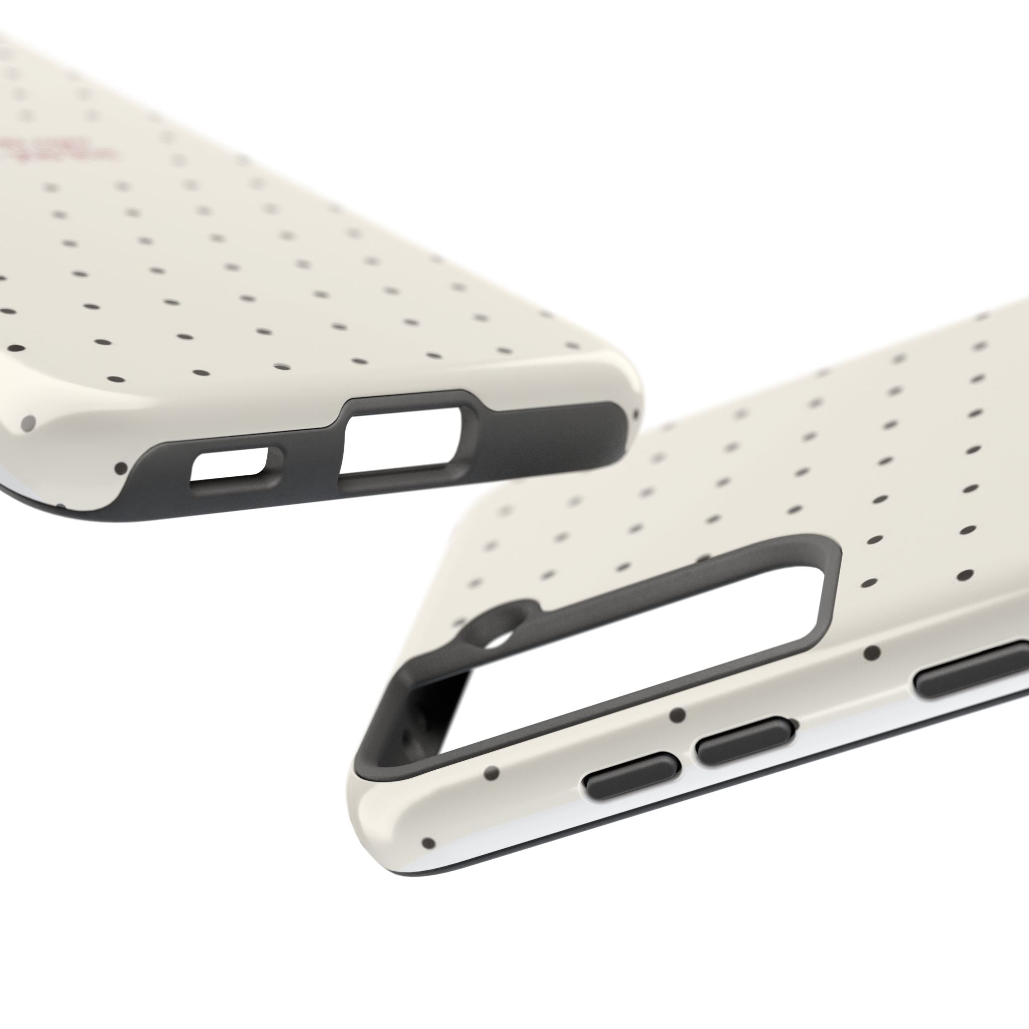 Tough Phone Case — 'the less you care the more you live' Minimal Polka Dot Protective Case
