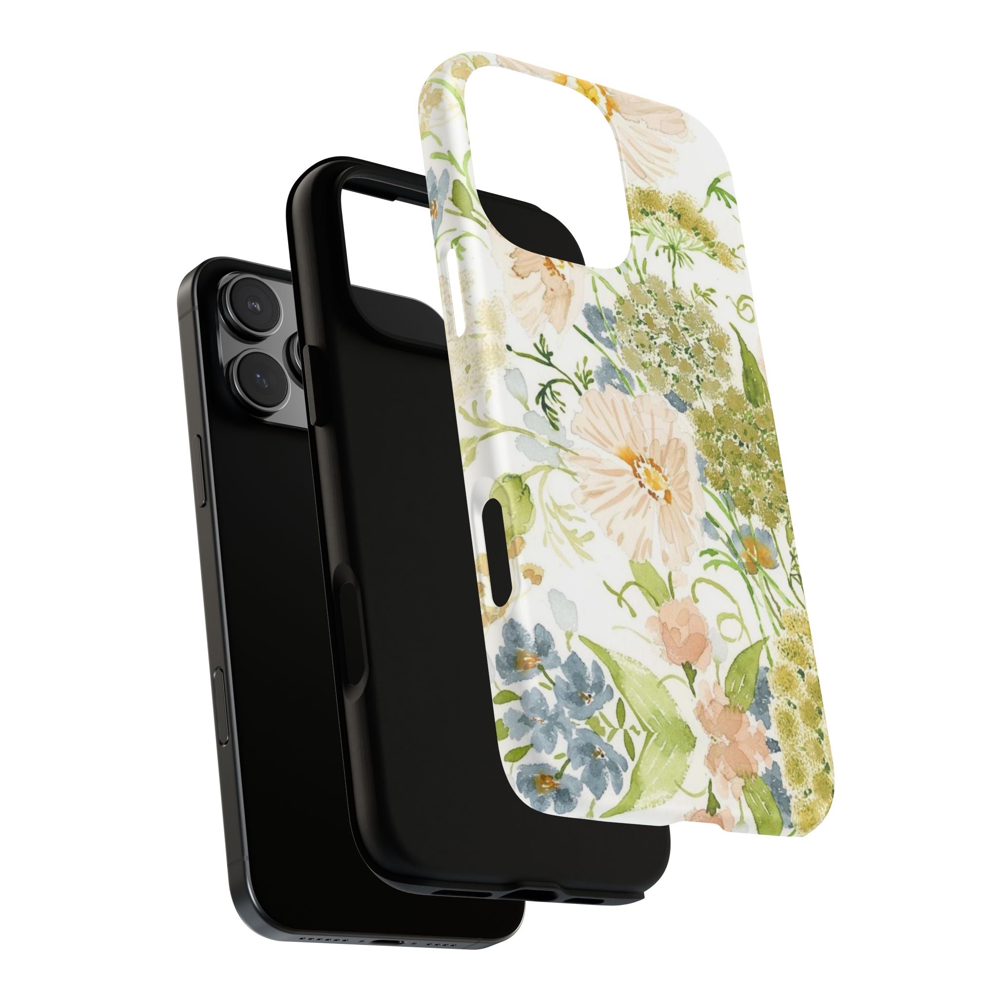 Floral Watercolor Phone Case — Pastel Garden Tough Case
