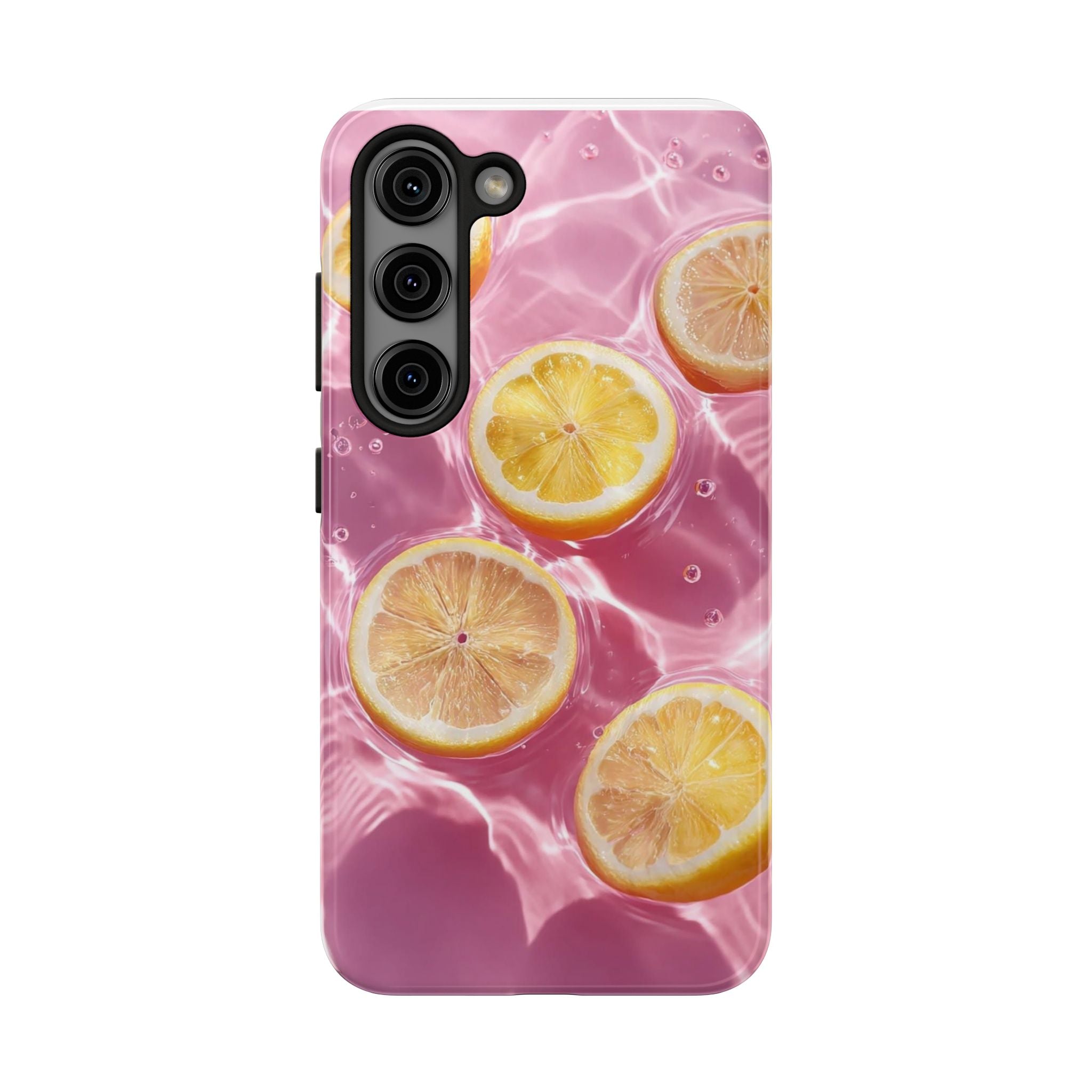 Tough Phone Case — Pink Citrus Lemon Swim Design