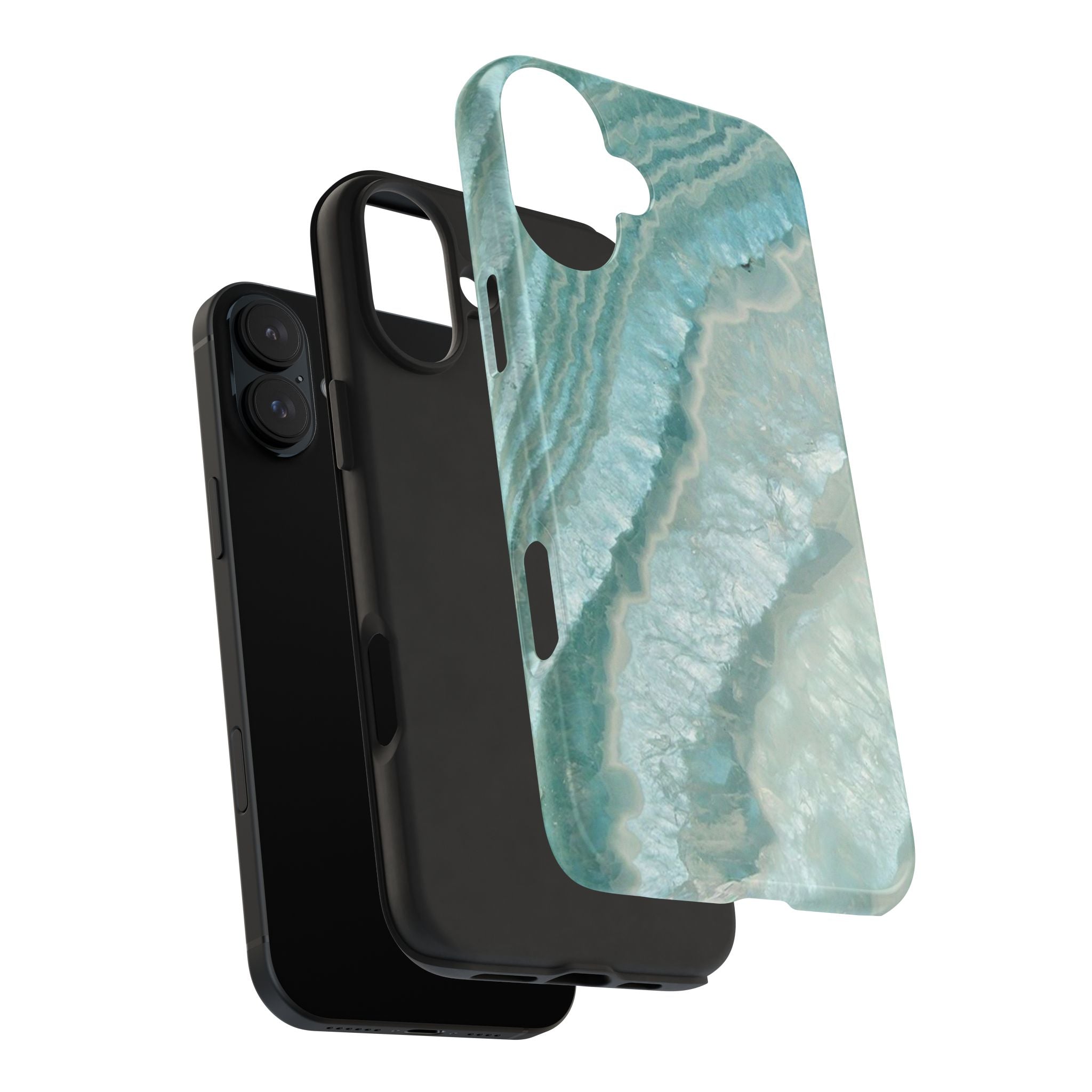 Geode Teal Tough Phone Case — Protective Crystal Agate Design