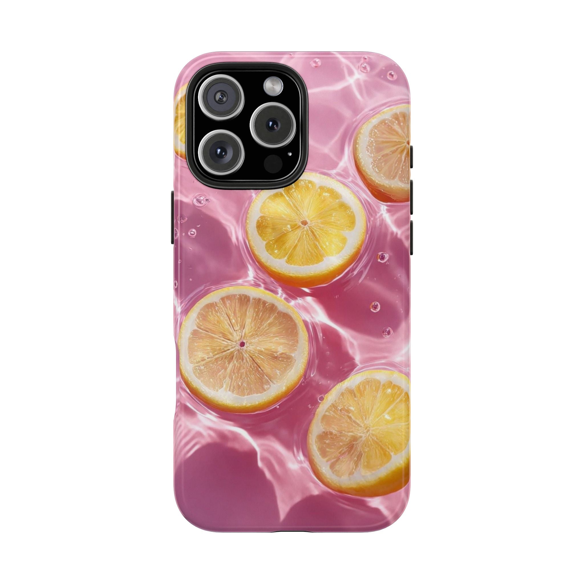 Tough Phone Case — Pink Citrus Lemon Swim Design