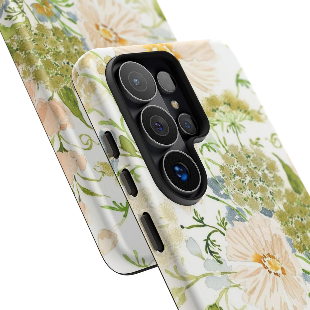 Floral Watercolor Phone Case — Pastel Garden Tough Case