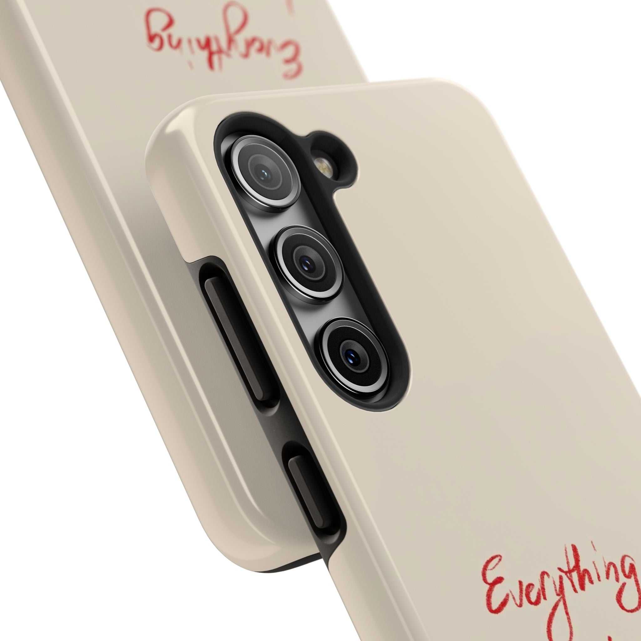 Tough Phone Case — "Everything I Want Wants Me Even More" Beige Protective Cover