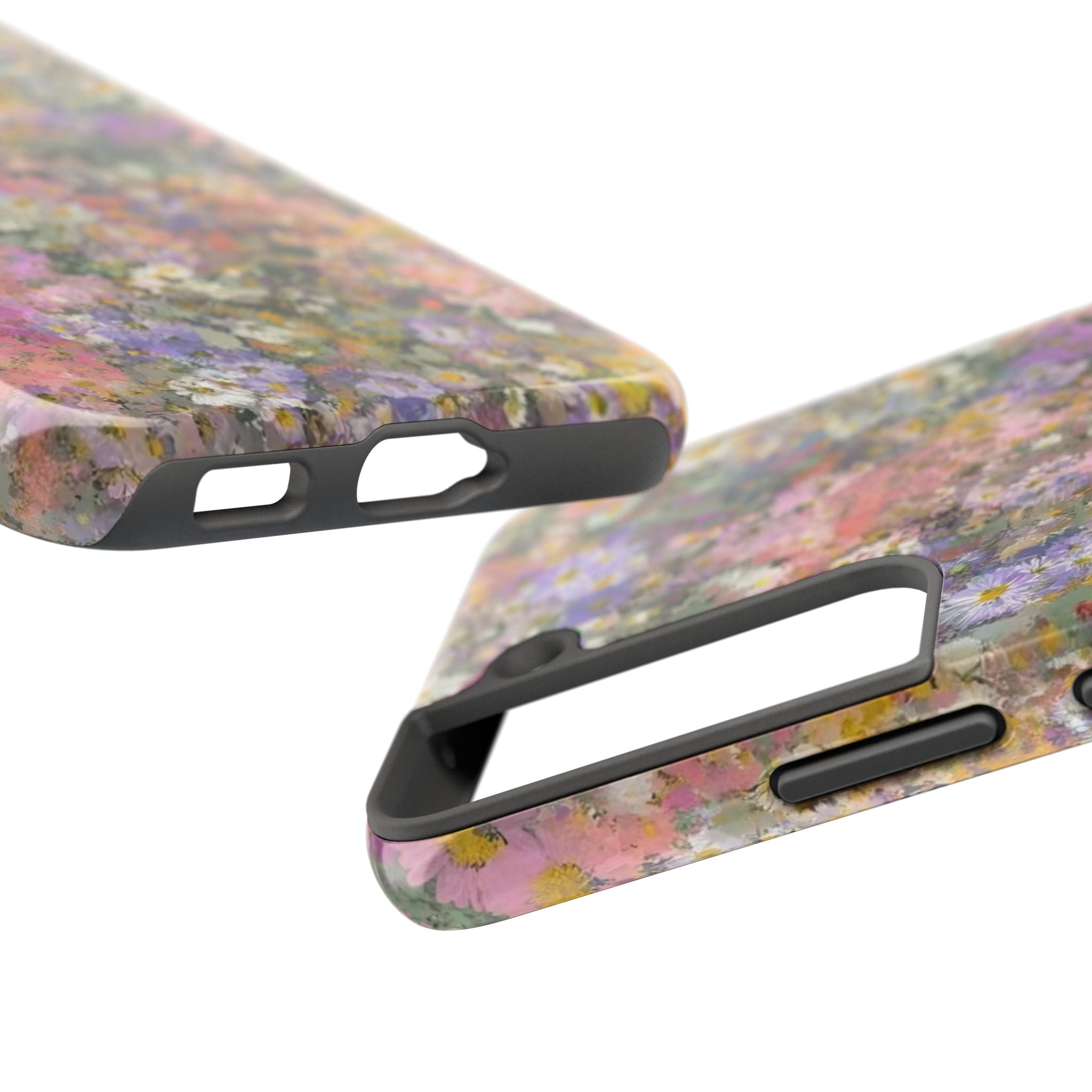 Floral Impression Tough Phone Case — Pastel Meadow Protective Cover