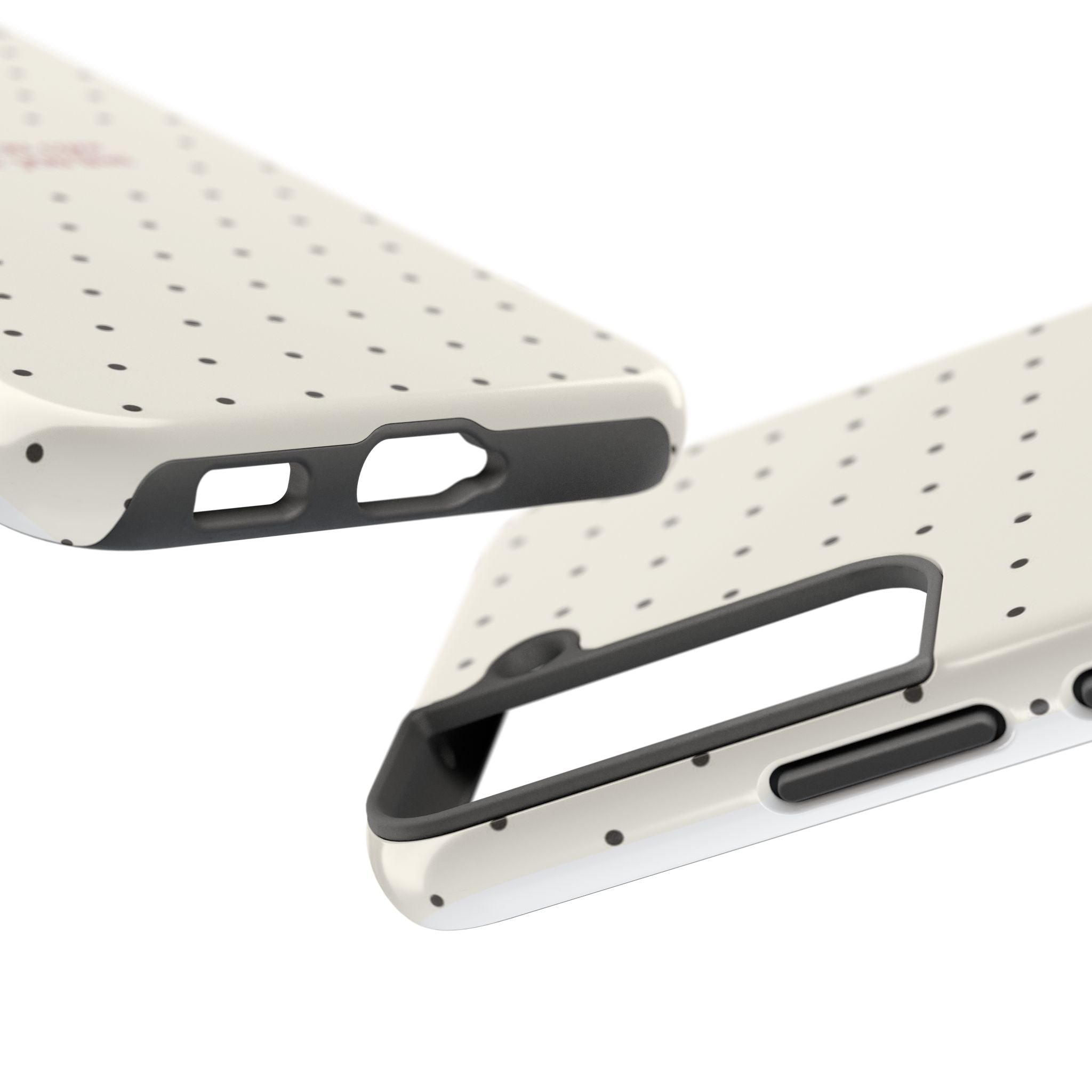 Tough Phone Case — 'the less you care the more you live' Minimal Polka Dot Protective Case