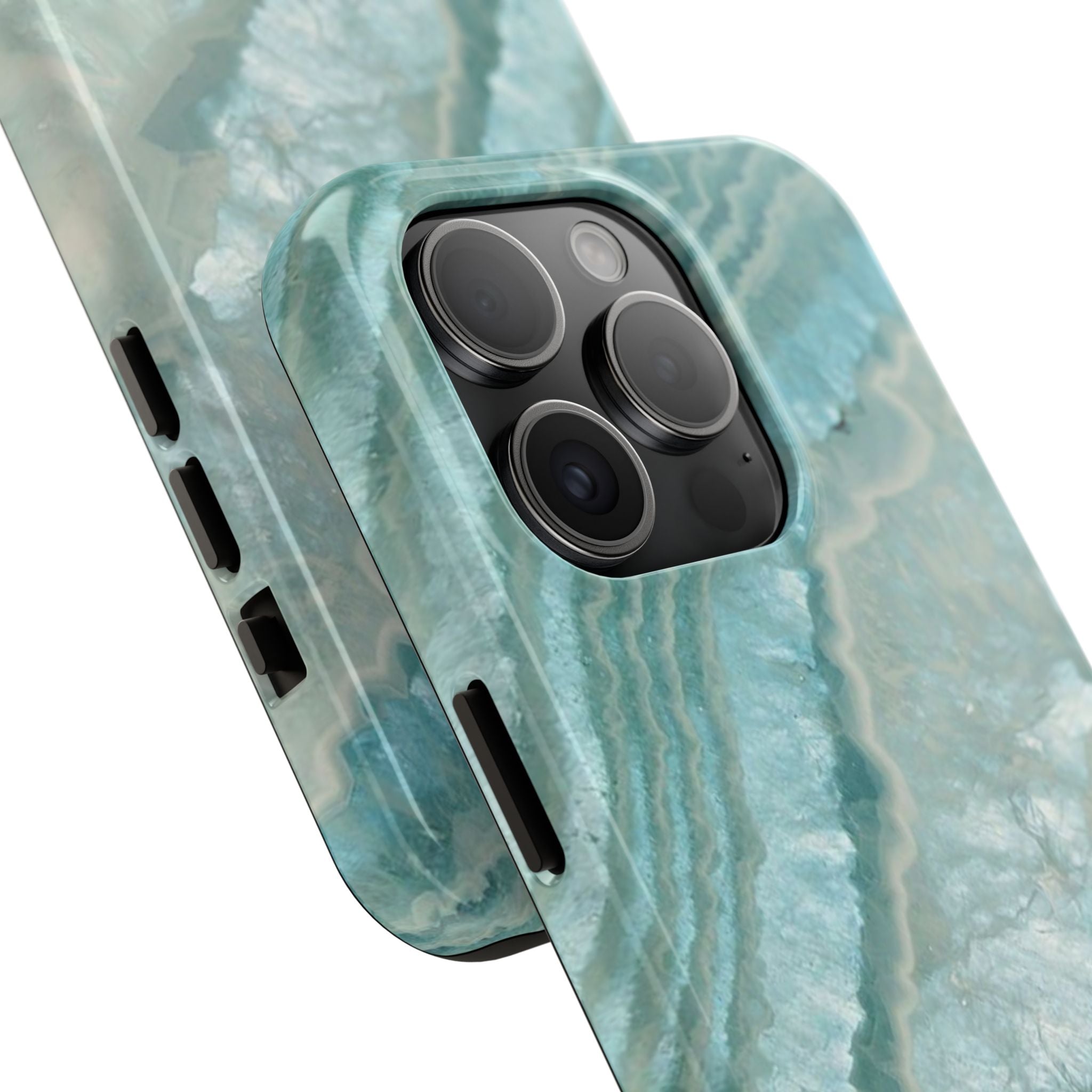 Geode Teal Tough Phone Case — Protective Crystal Agate Design