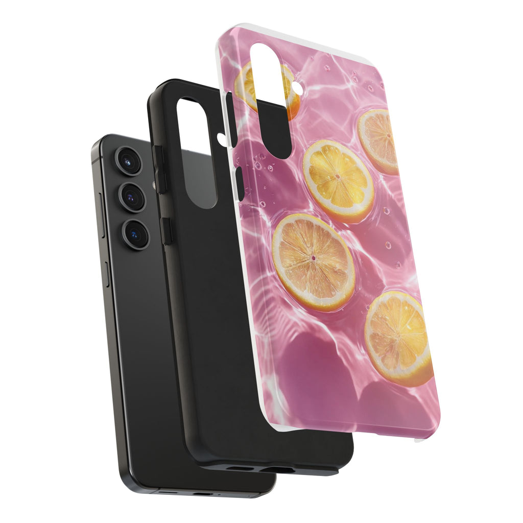 Tough Phone Case — Pink Citrus Lemon Swim Design