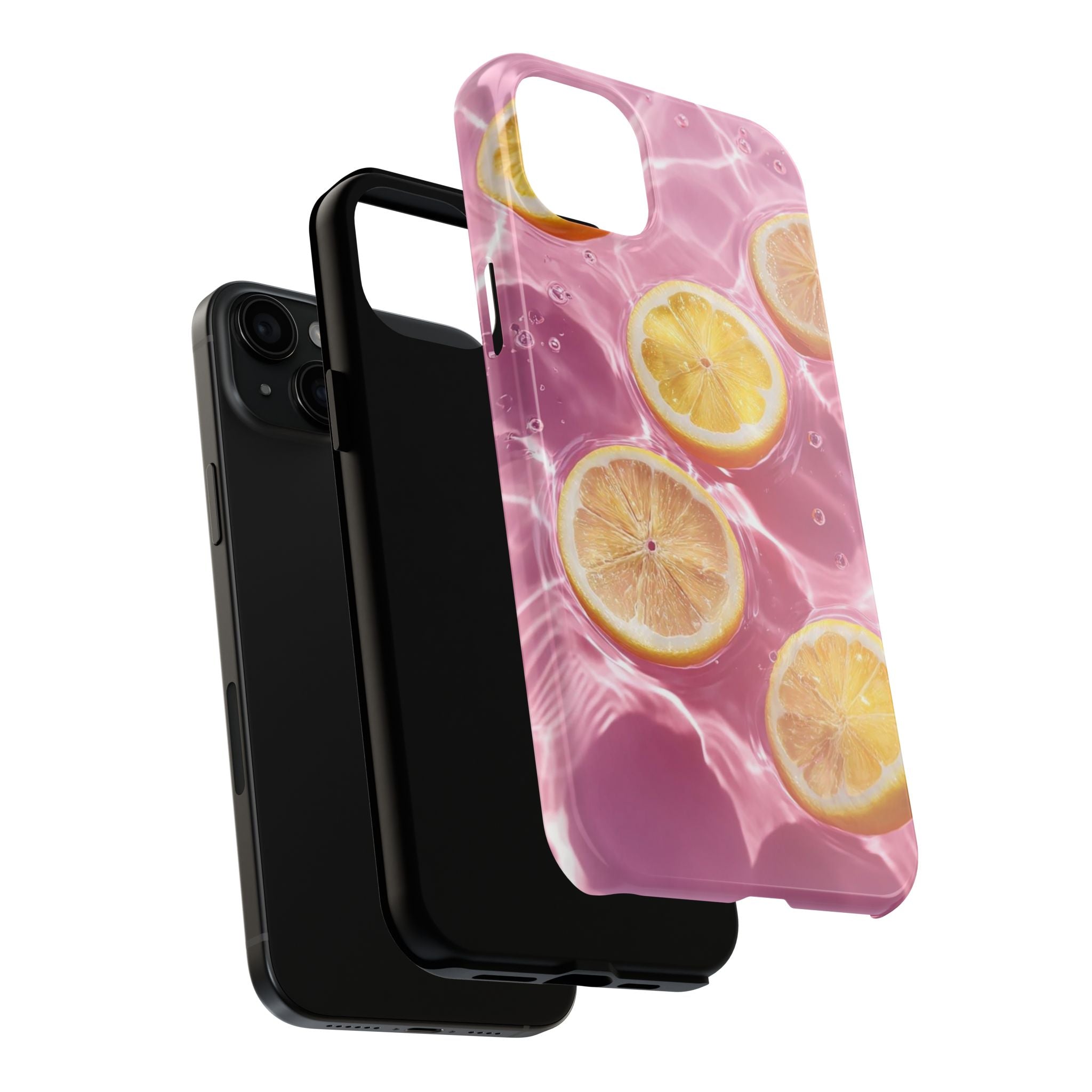 Tough Phone Case — Pink Citrus Lemon Swim Design