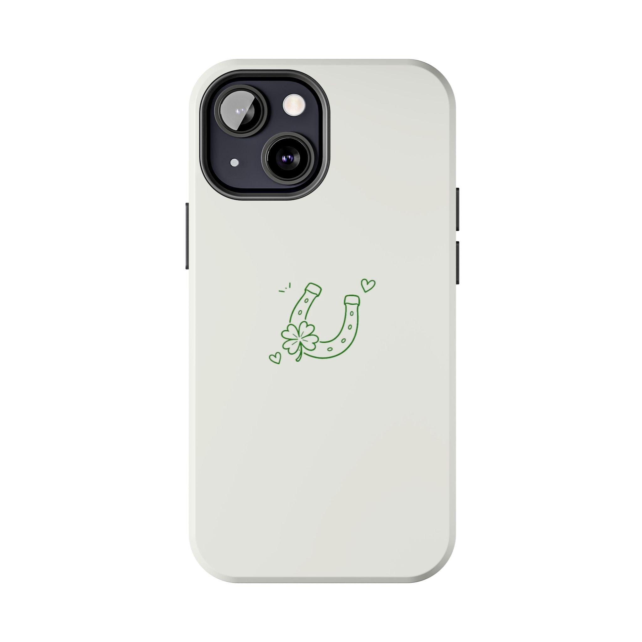 Lucky Clover Horseshoe Tough Phone Case — Minimal St. Patrick’s Day Protection