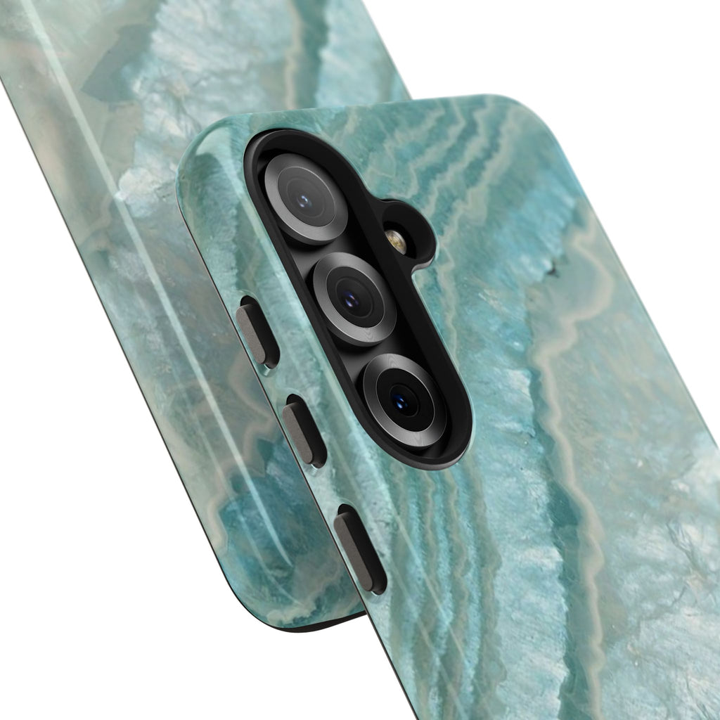 Geode Teal Tough Phone Case — Protective Crystal Agate Design