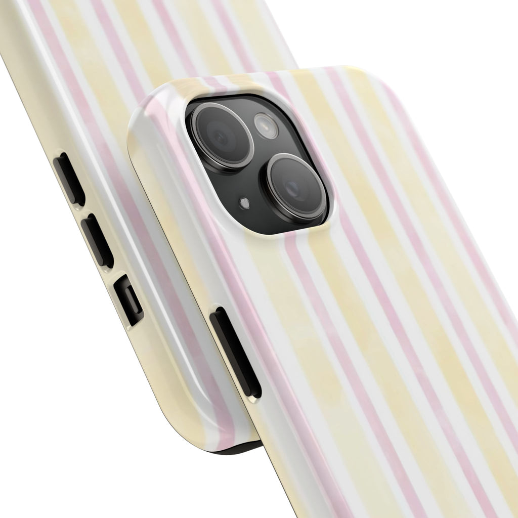 Tough Phone Case — Pastel Stripes "Do everything in love" (1 Corinthians 16:14)