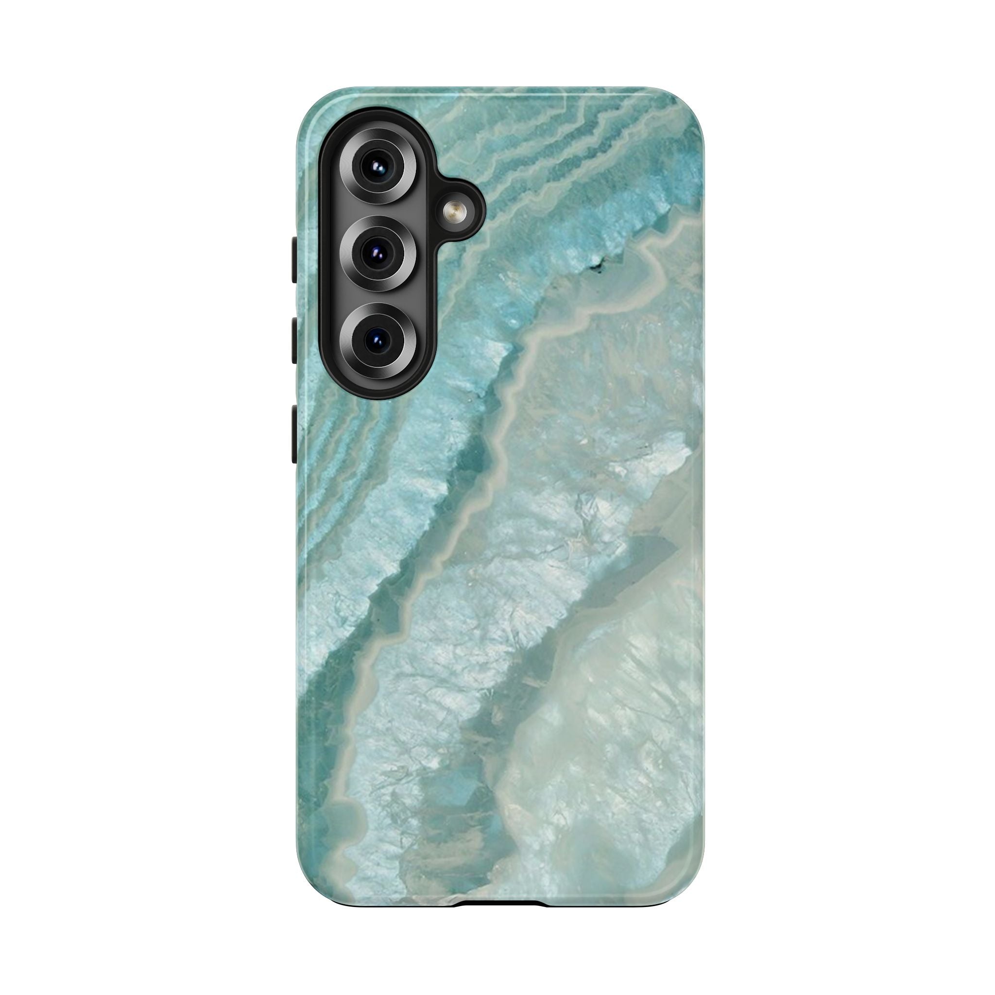 Geode Teal Tough Phone Case — Protective Crystal Agate Design