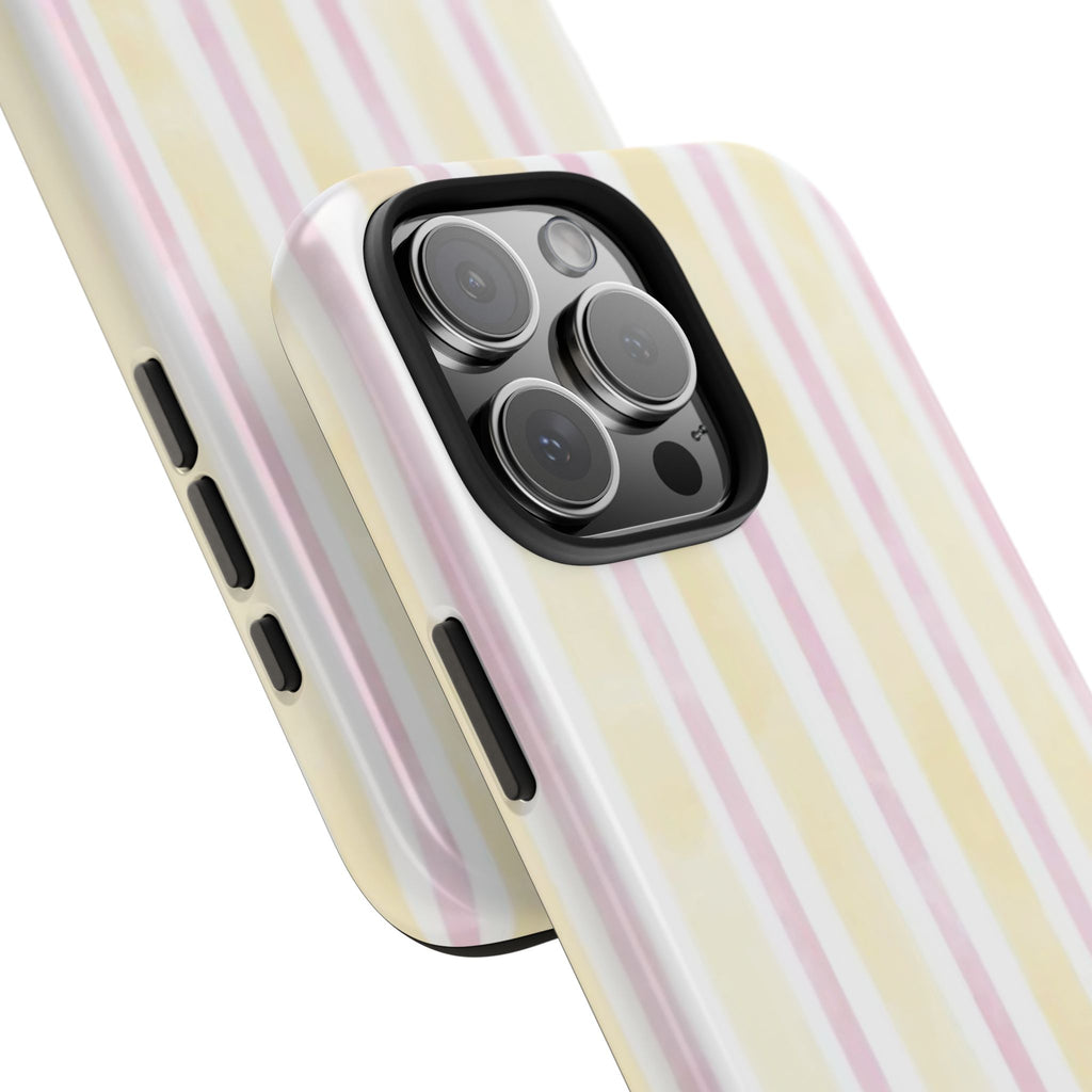 Tough Phone Case — Pastel Stripes "Do everything in love" (1 Corinthians 16:14)