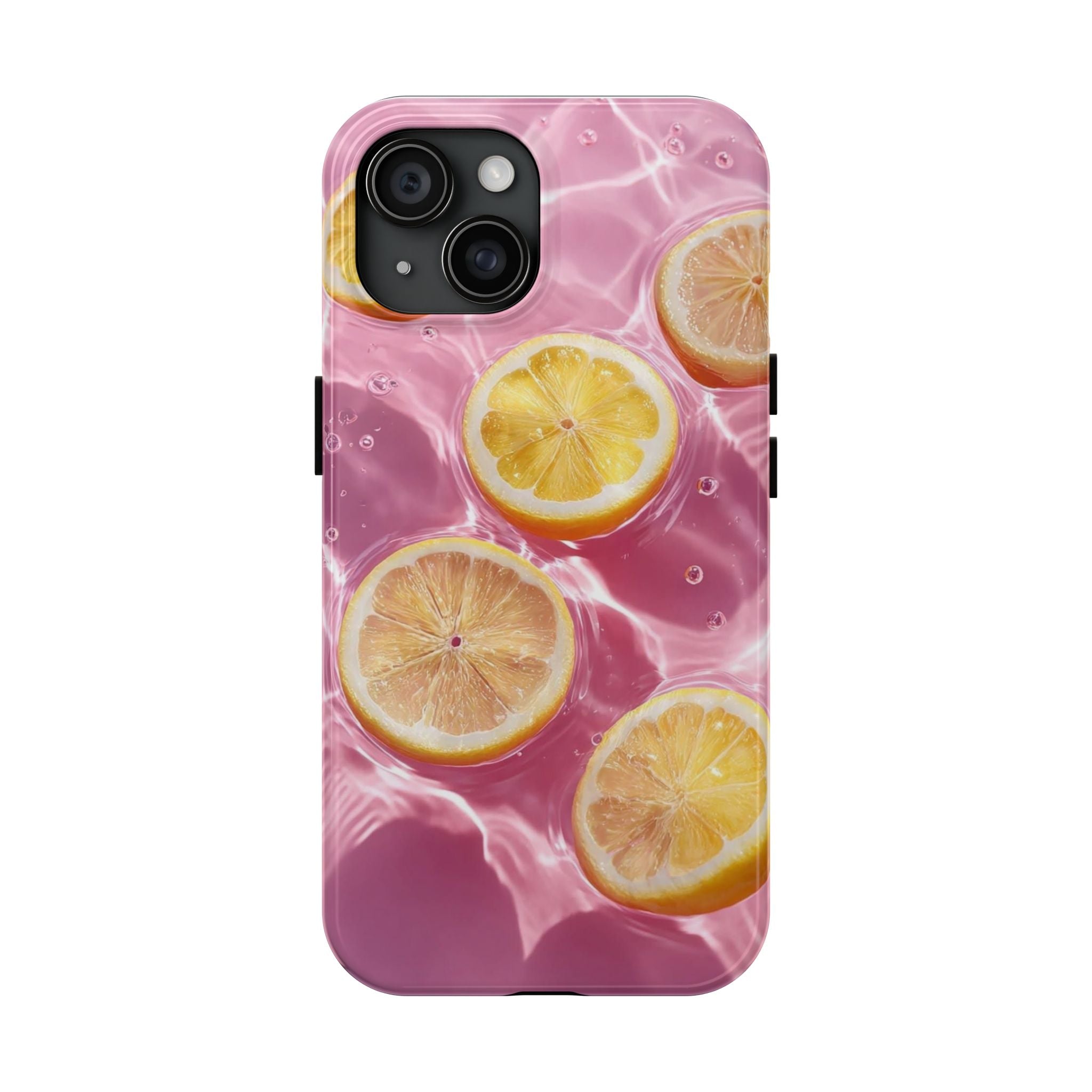 Tough Phone Case — Pink Citrus Lemon Swim Design