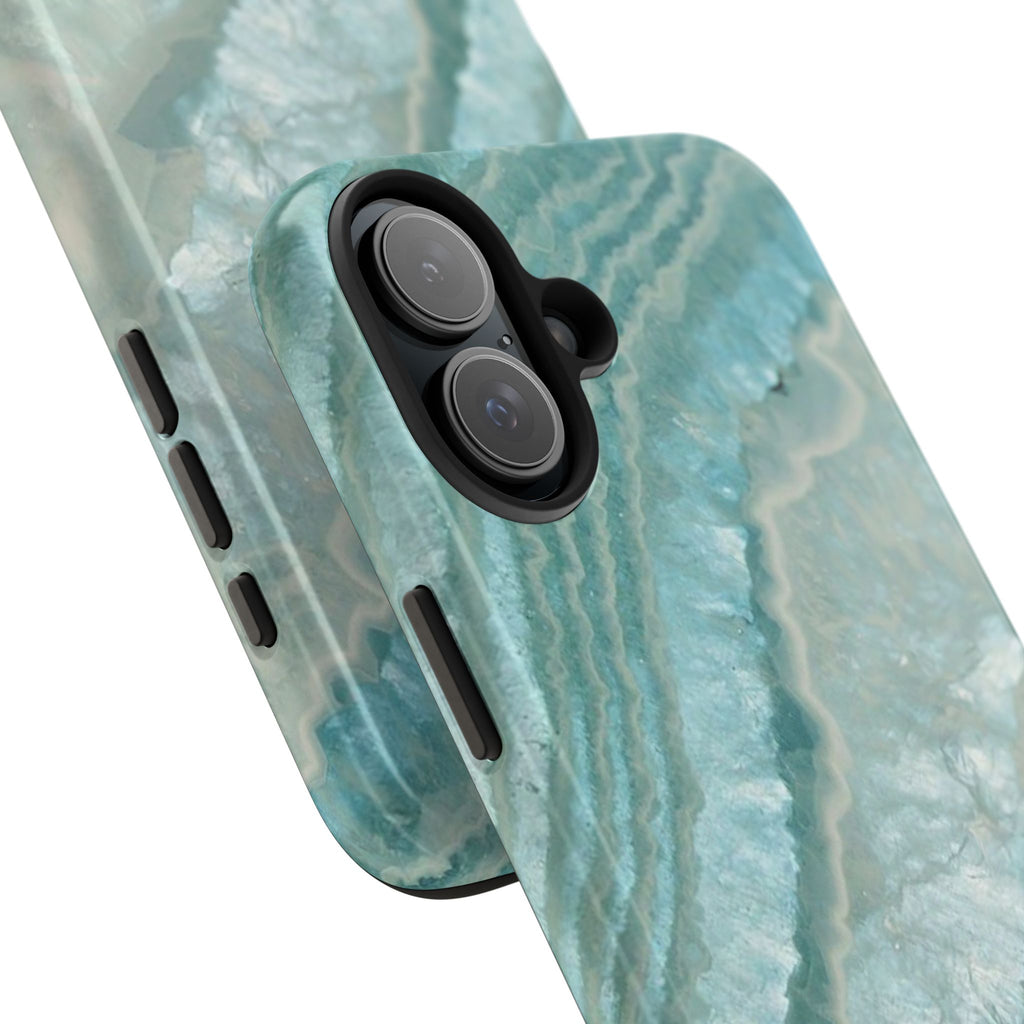 Geode Teal Tough Phone Case — Protective Crystal Agate Design