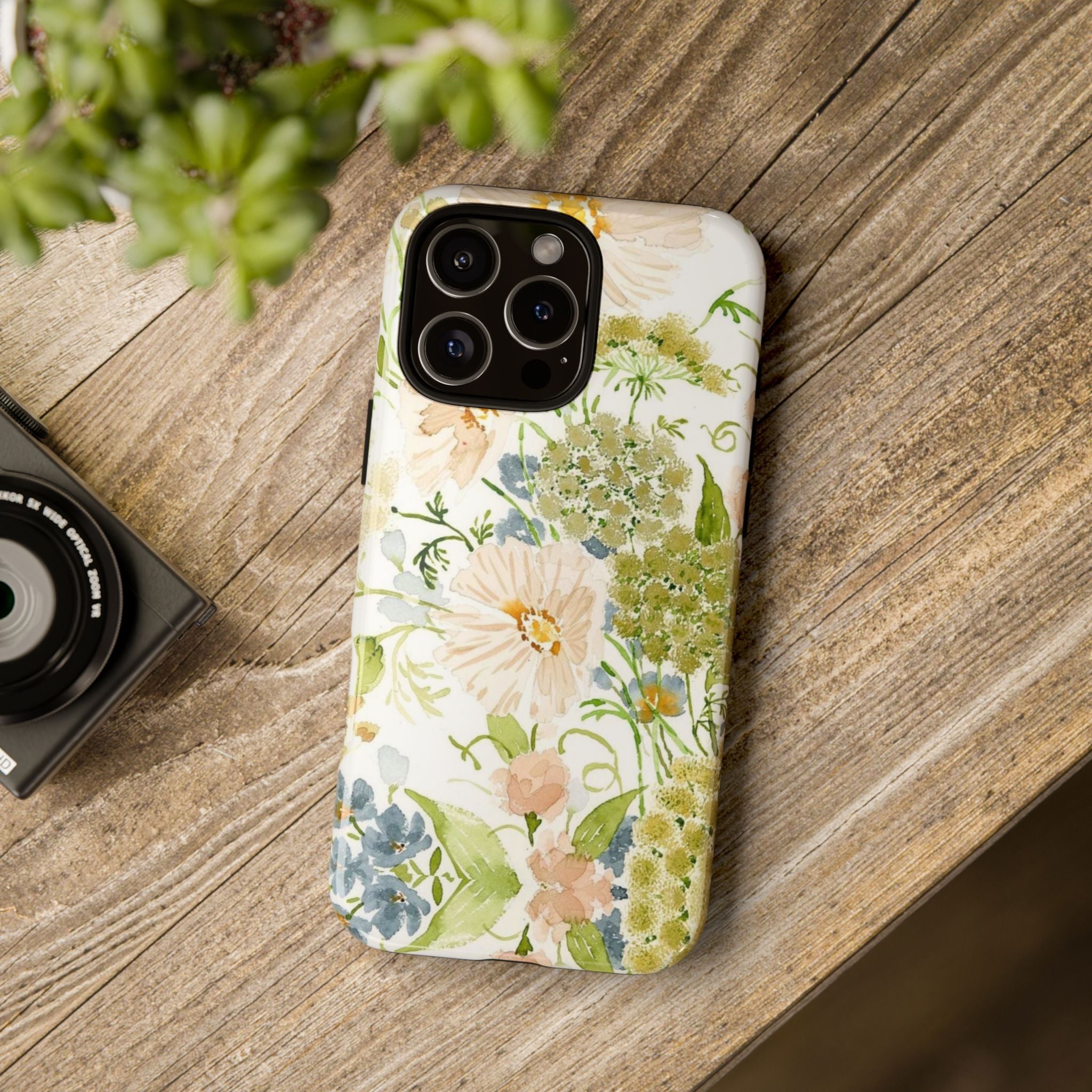 Floral Watercolor Phone Case — Pastel Garden Tough Case