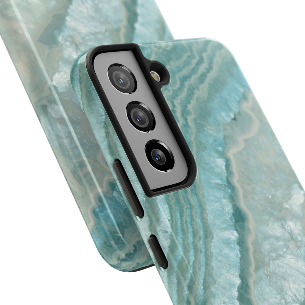 Geode Teal Tough Phone Case — Protective Crystal Agate Design