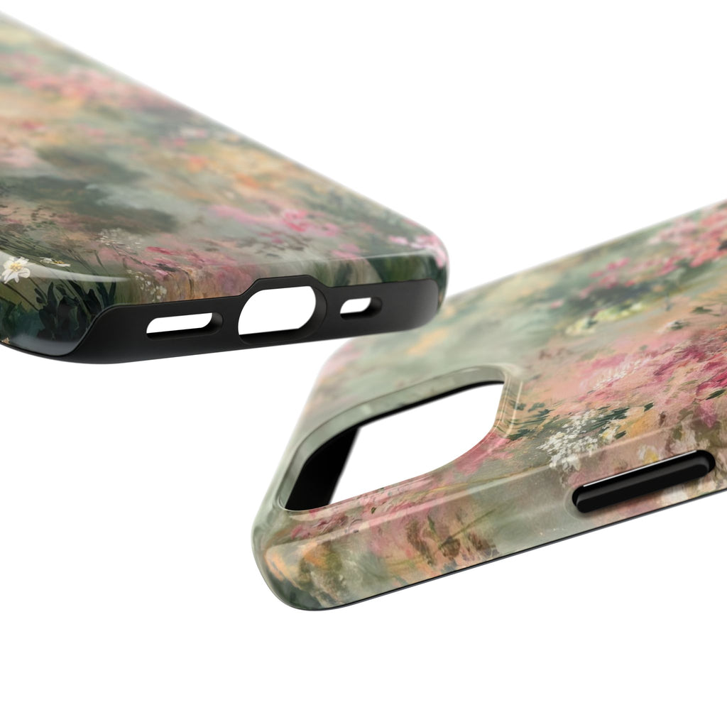 Floral Meadow Tough Phone Case — Watercolor Wildflower Protective Cover