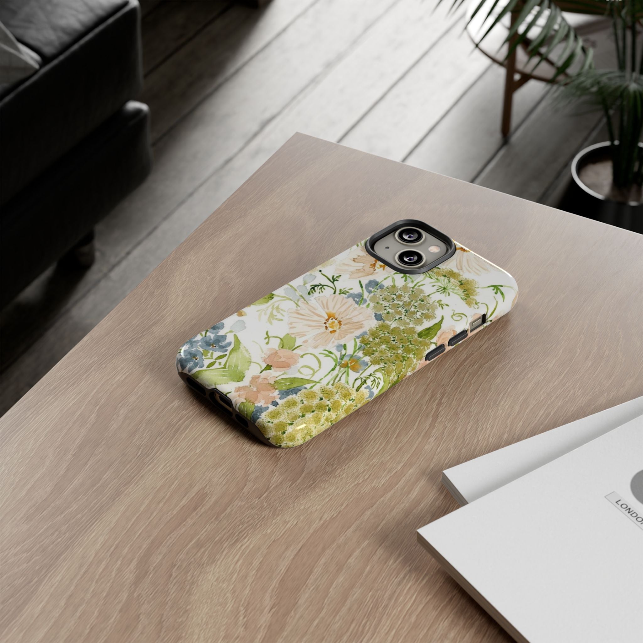 Floral Watercolor Phone Case — Pastel Garden Tough Case