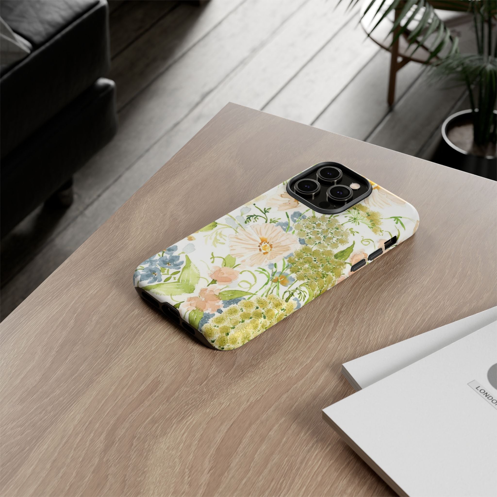 Floral Watercolor Phone Case — Pastel Garden Tough Case