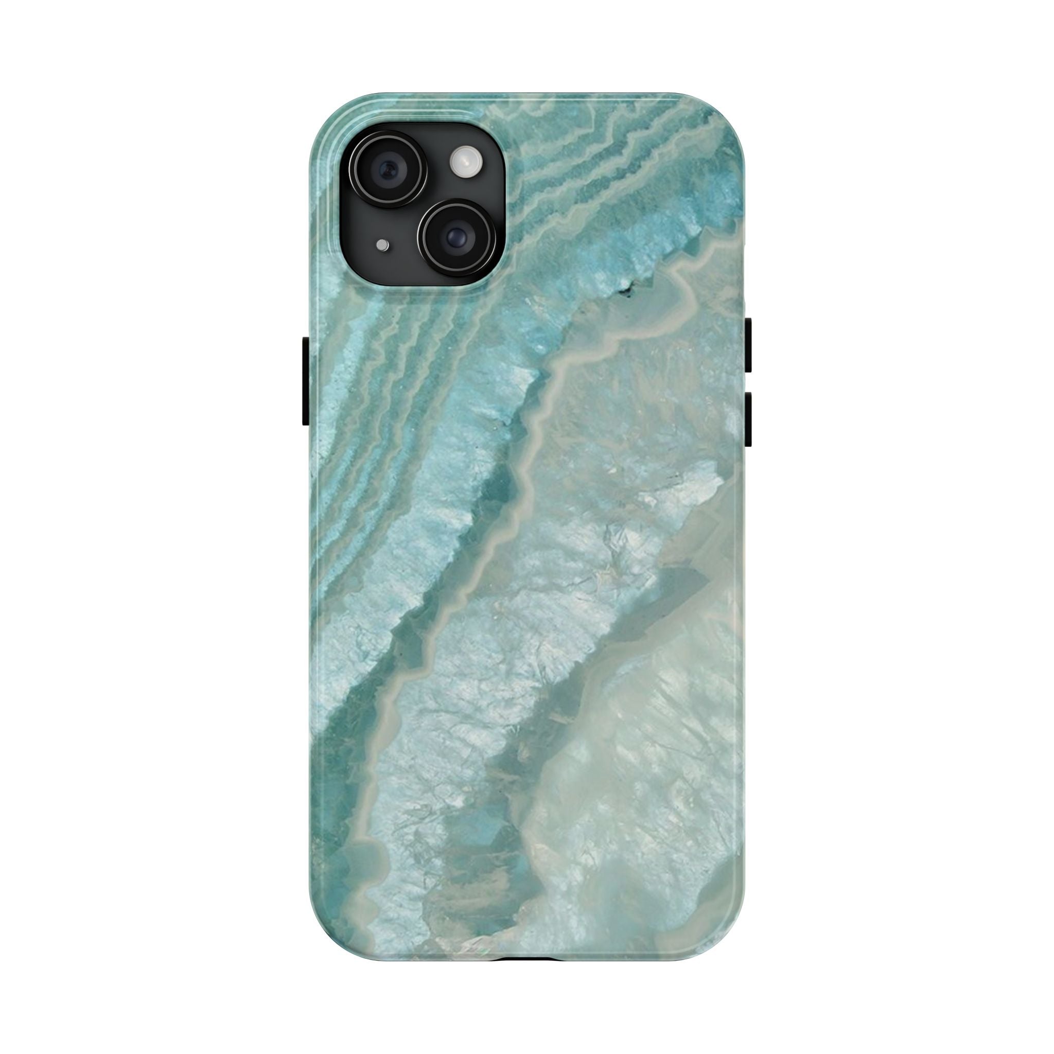 Geode Teal Tough Phone Case — Protective Crystal Agate Design
