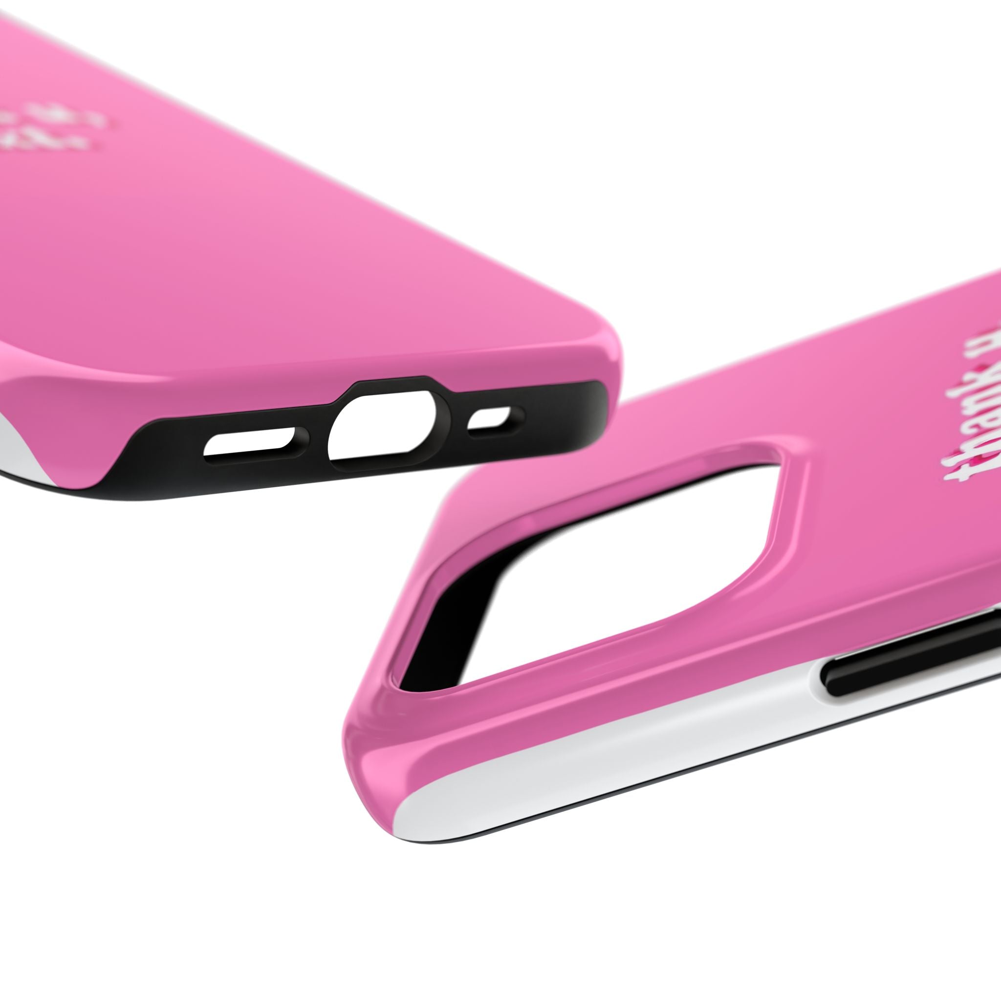 Pink 'thank u, next.' Tough Phone Case — Protective iPhone Case with Trendy Script