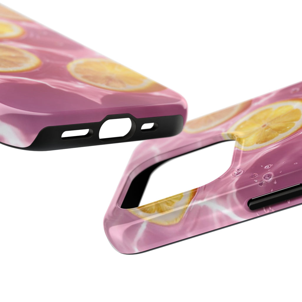 Tough Phone Case — Pink Citrus Lemon Swim Design