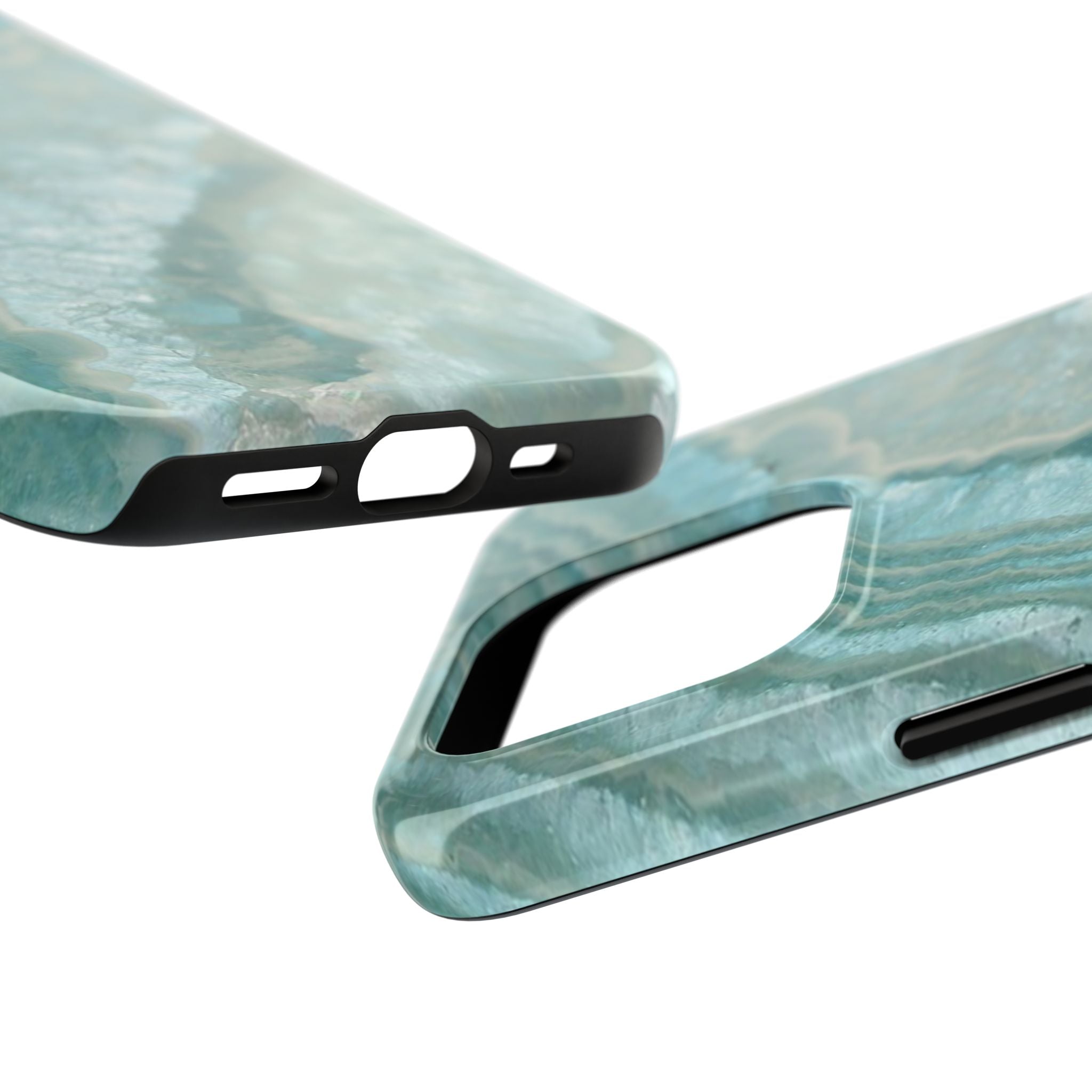 Geode Teal Tough Phone Case — Protective Crystal Agate Design