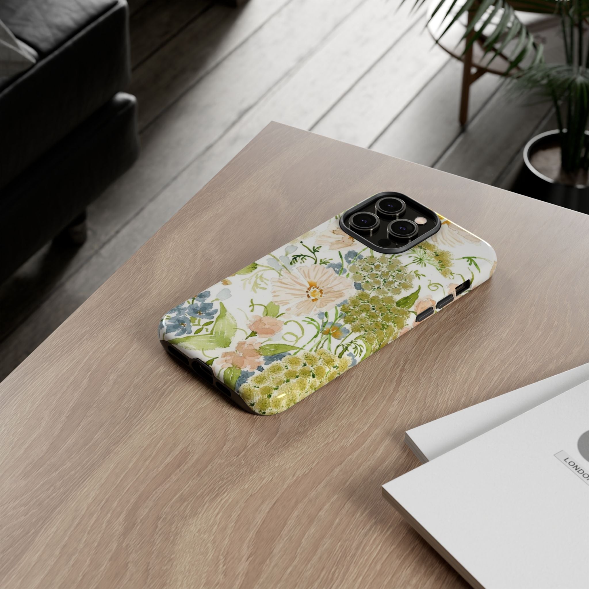 Floral Watercolor Phone Case — Pastel Garden Tough Case