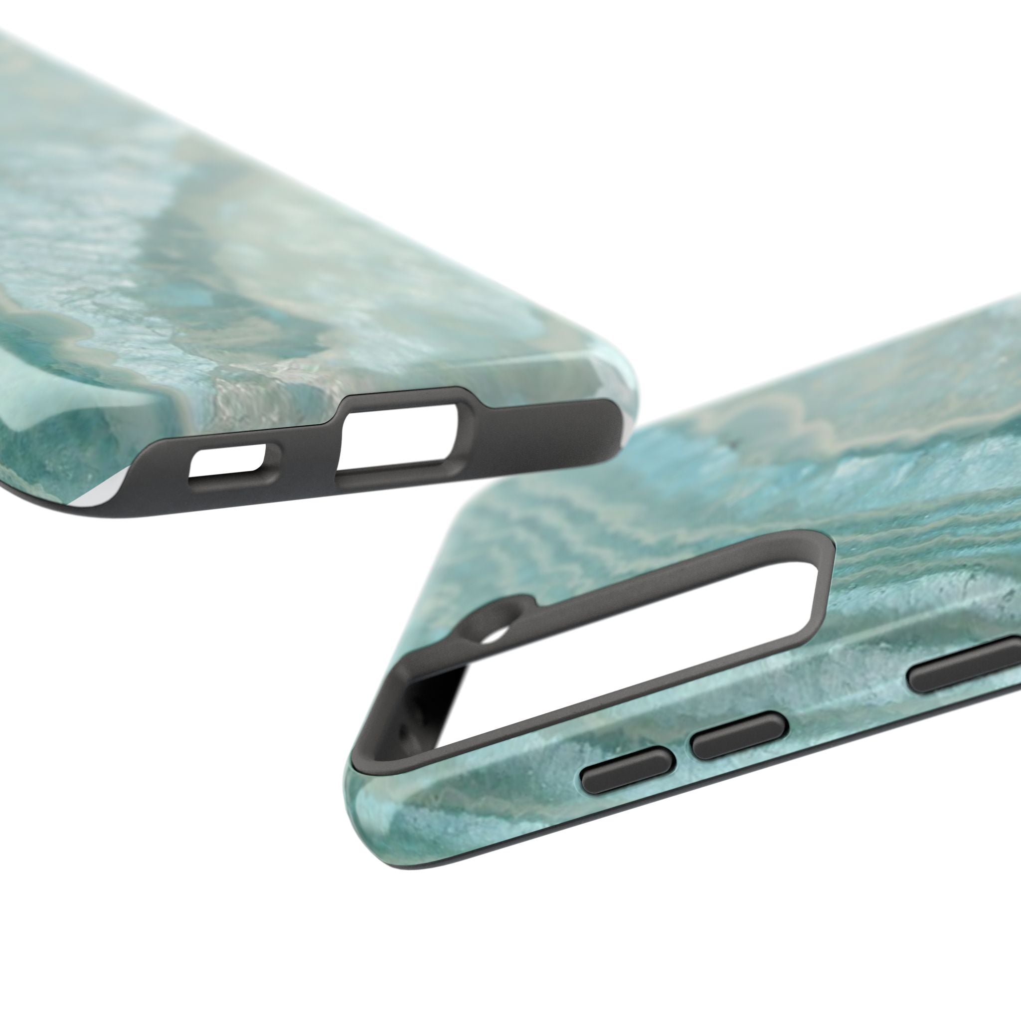 Geode Teal Tough Phone Case — Protective Crystal Agate Design