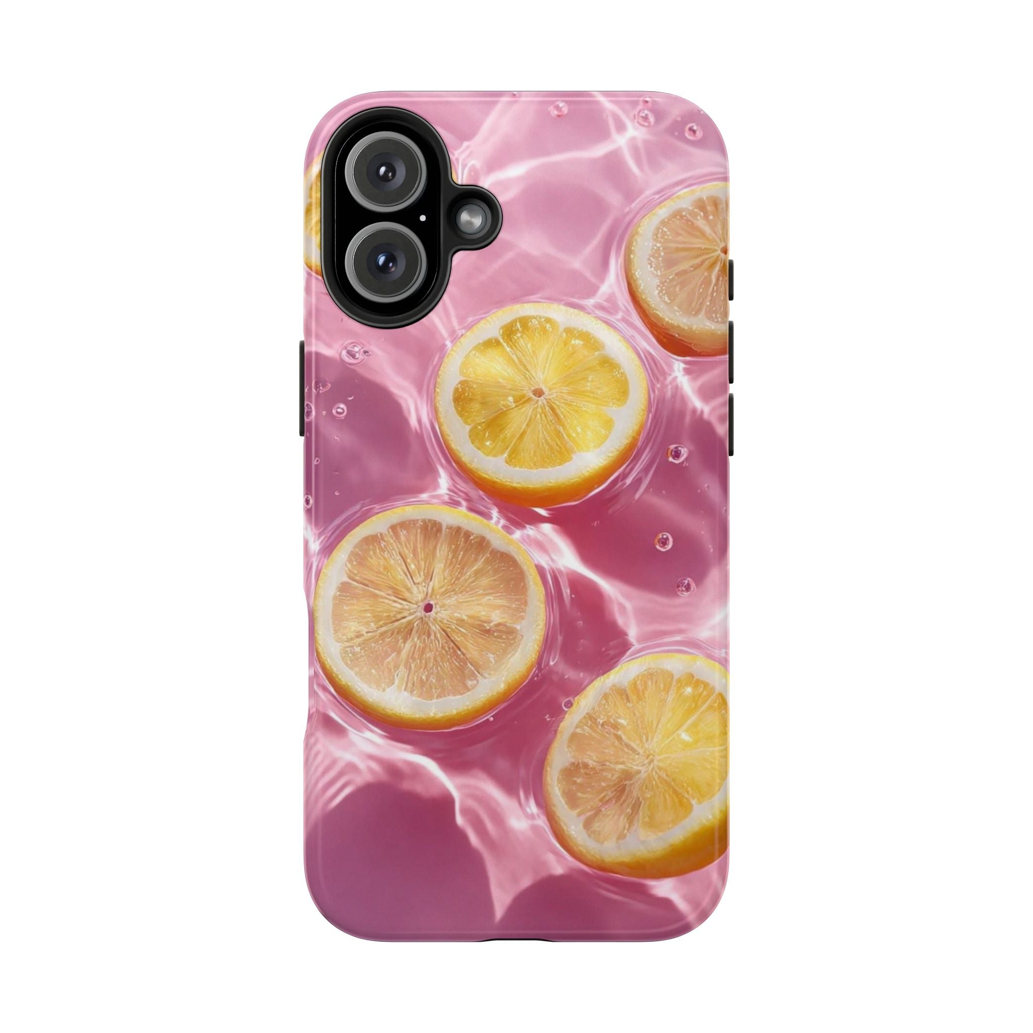 Tough Phone Case — Pink Citrus Lemon Swim Design