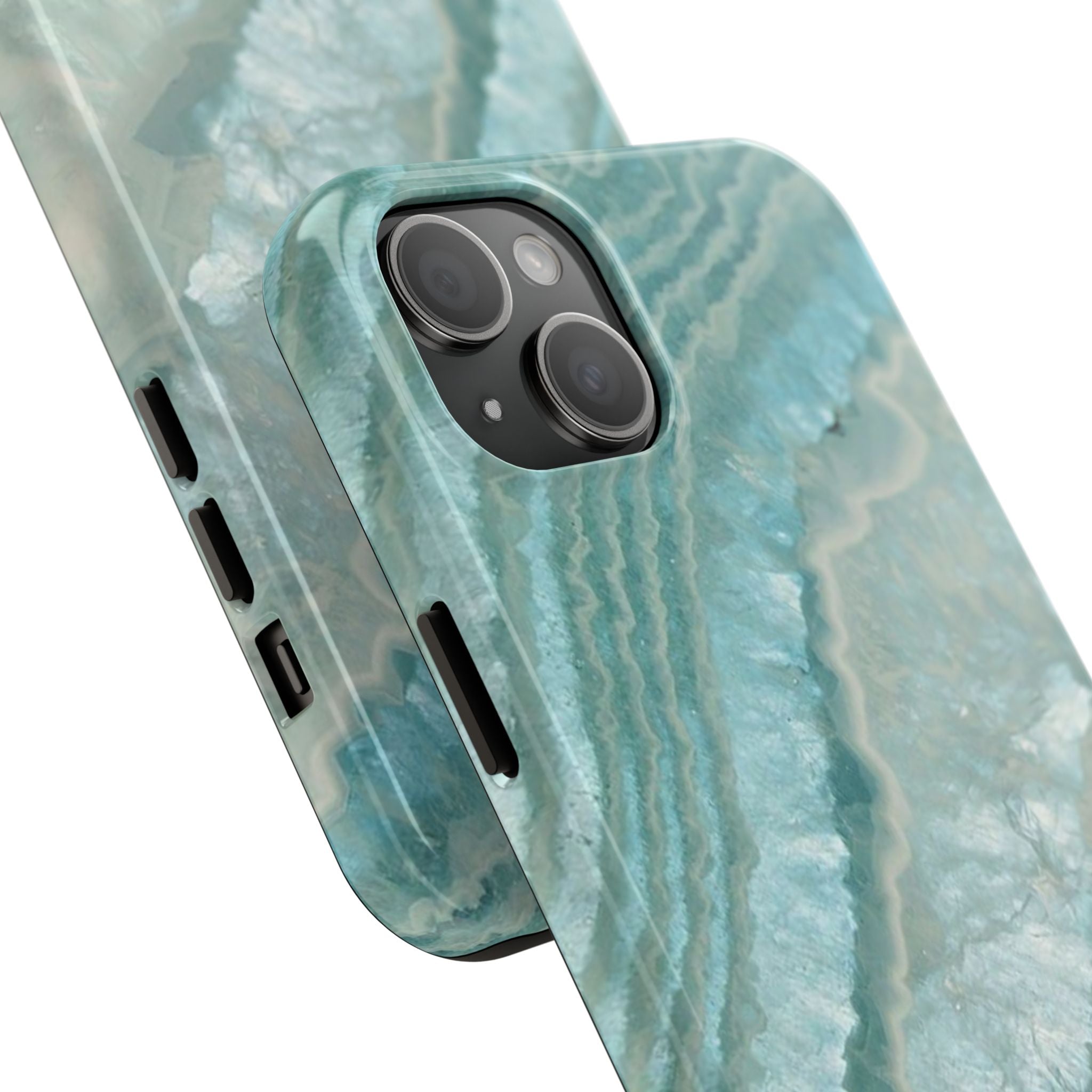 Geode Teal Tough Phone Case — Protective Crystal Agate Design