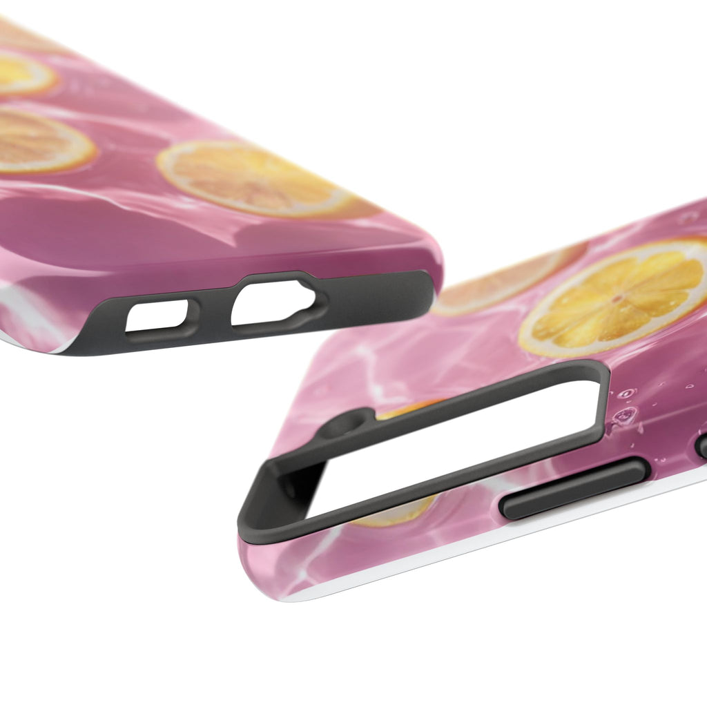 Tough Phone Case — Pink Citrus Lemon Swim Design