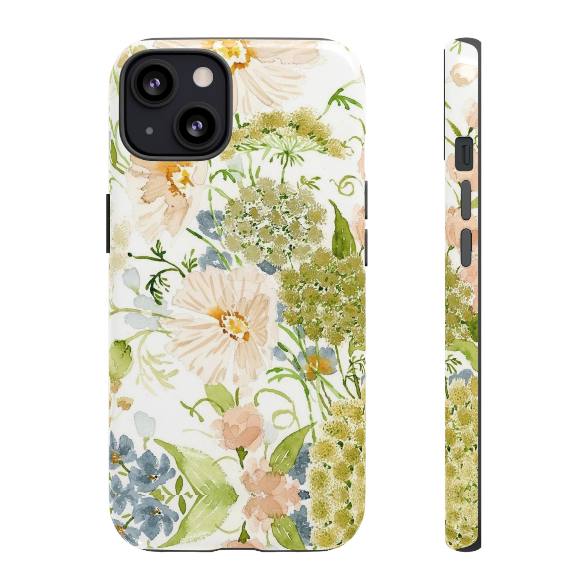 Floral Watercolor Phone Case — Pastel Garden Tough Case