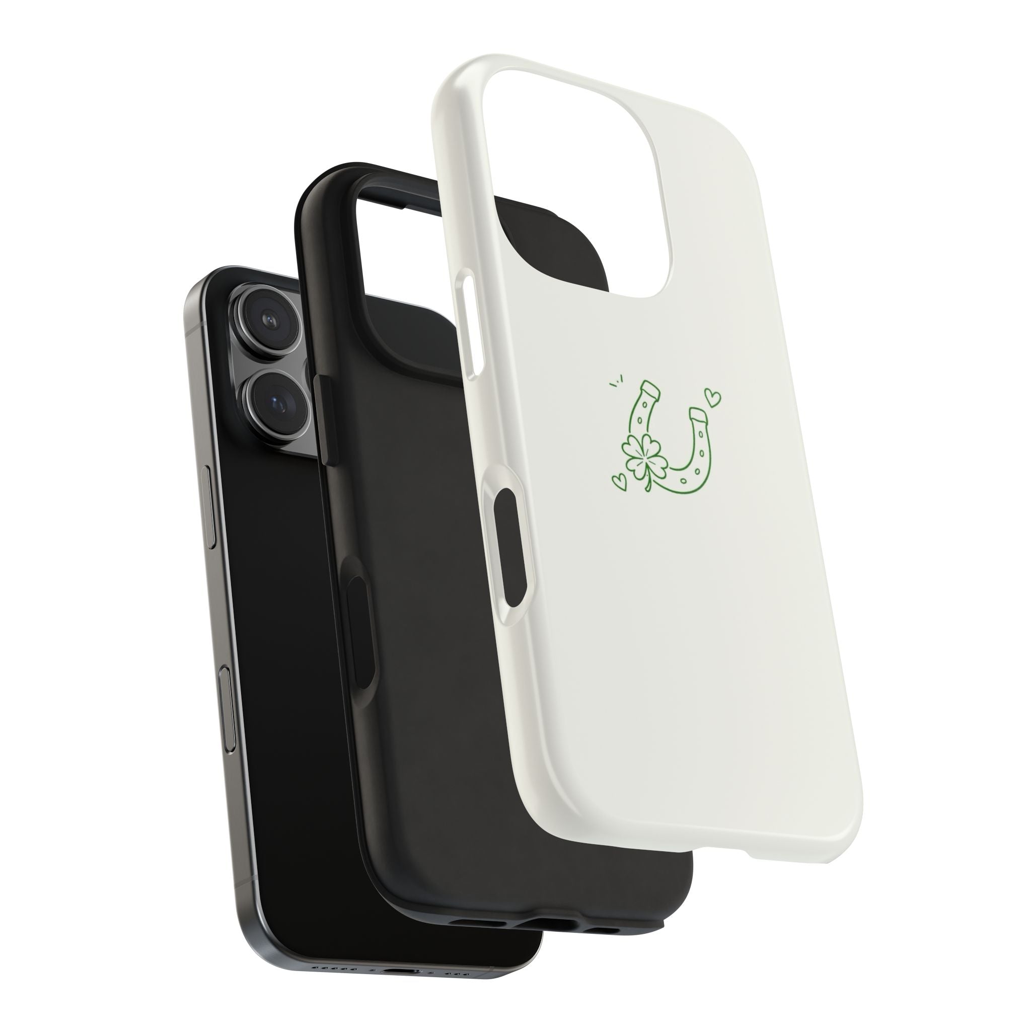 Lucky Clover Horseshoe Tough Phone Case — Minimal St. Patrick’s Day Protection