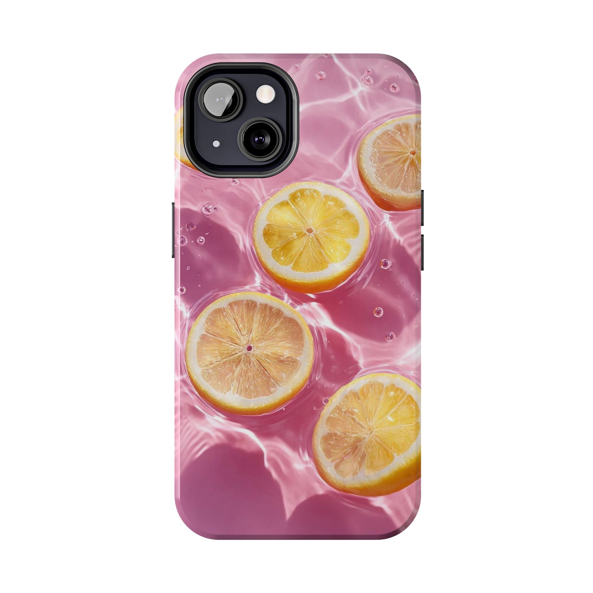 Tough Phone Case — Pink Citrus Lemon Swim Design