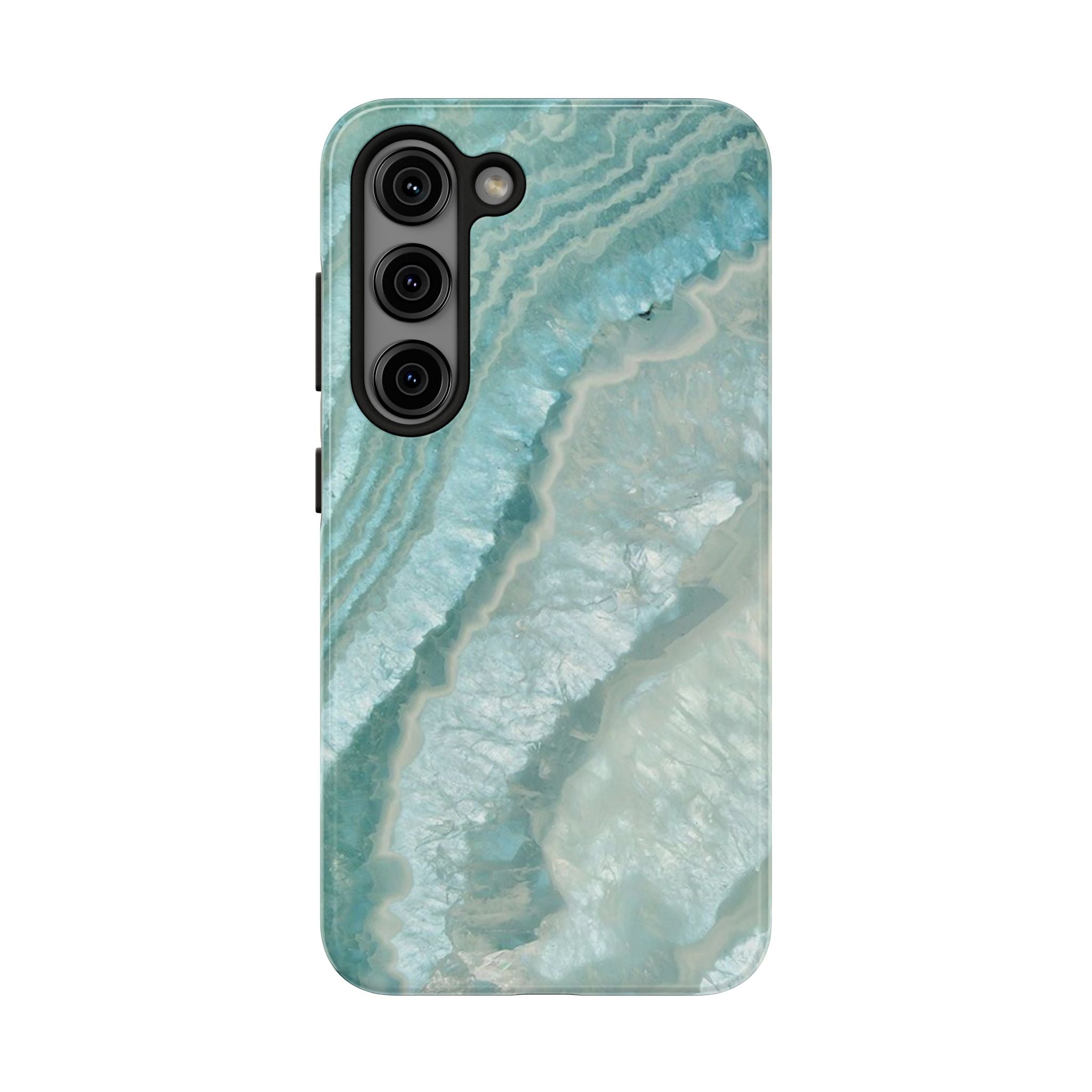 Geode Teal Tough Phone Case — Protective Crystal Agate Design