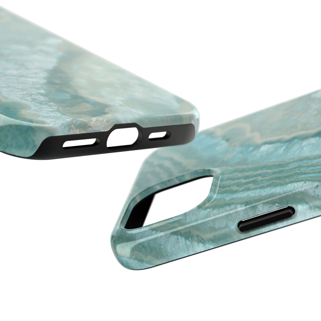 Geode Teal Tough Phone Case — Protective Crystal Agate Design