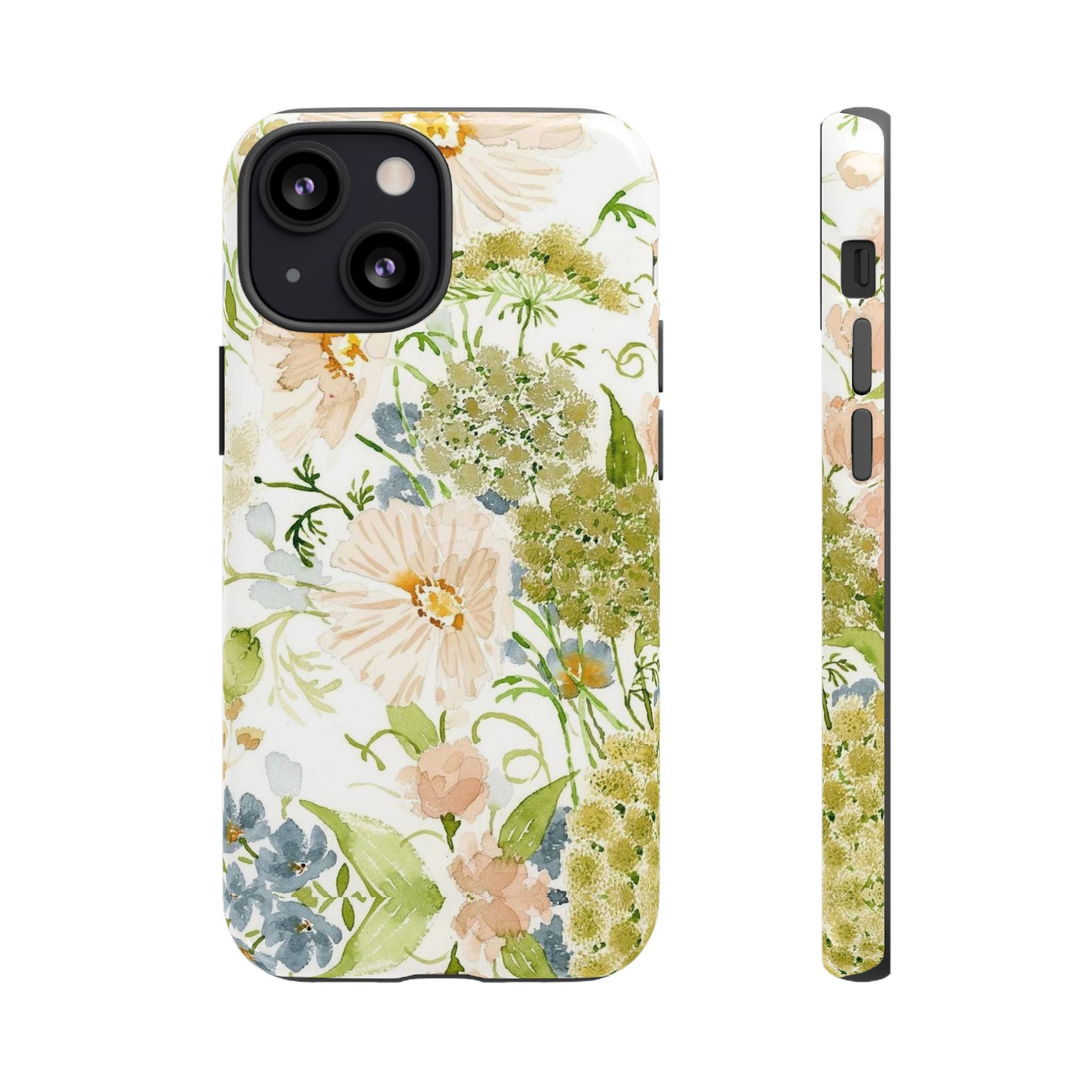 Floral Watercolor Phone Case — Pastel Garden Tough Case