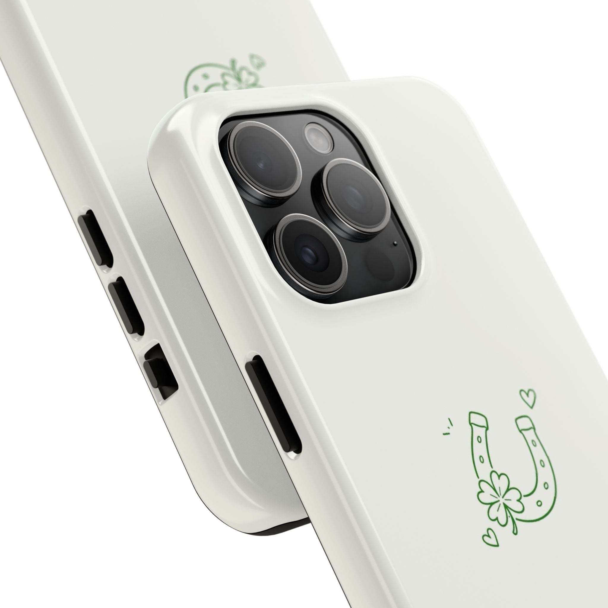 Lucky Clover Horseshoe Tough Phone Case — Minimal St. Patrick’s Day Protection